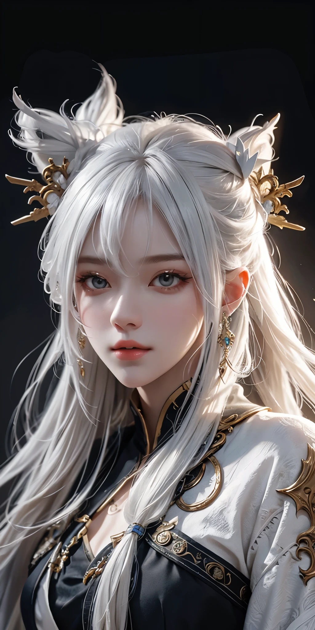 a white hair、Close-up of woman wearing white mask, beautiful figure painting, guweiz, guweiz style artwork, White-haired God, author:Yang Jie, Epic and beautiful character art, Stunning character art, author:Fan Qi, by Wuzhun Shifan, guweiz on pixiv artstation