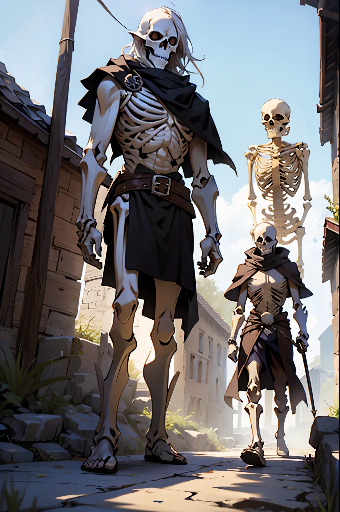 dnd, fantasy, middle Ages, A skeleton, full length