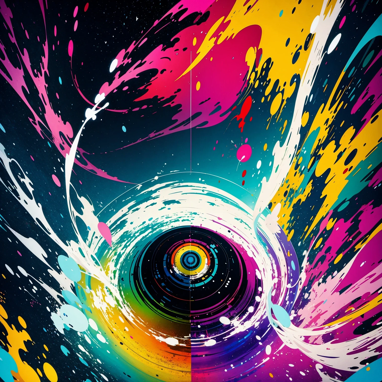(masterpiece, best quality:1.2), Graffiti漫画,Graffiti, wall, whole picture, High resolution and high contrast,simple,knight,alone,Abstract surreal colors, popular geometric surrealism, rainbow colored dreams