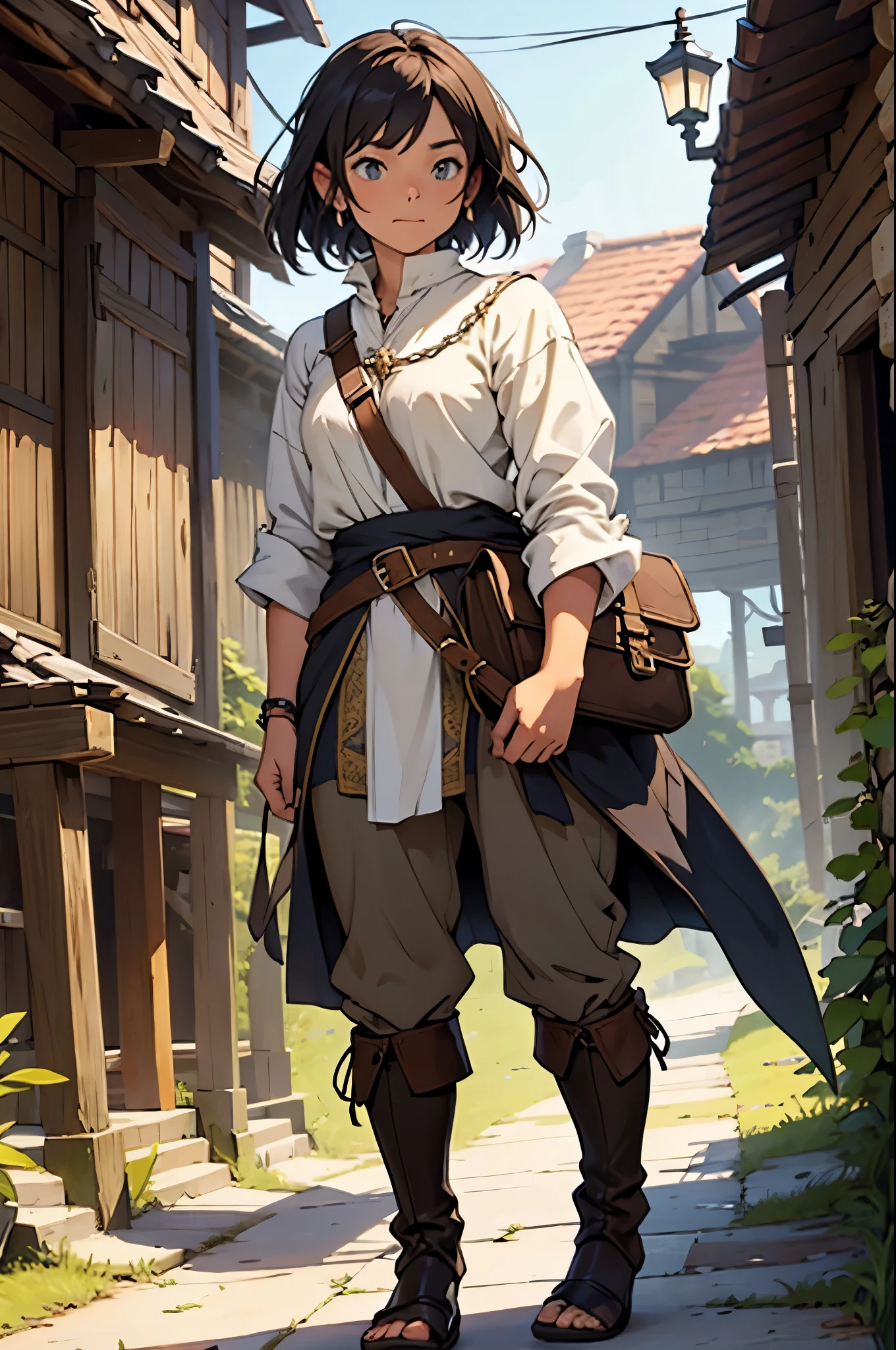 dnd, fantasy , Middle Ages, hardy woman, halfling, blacksmith