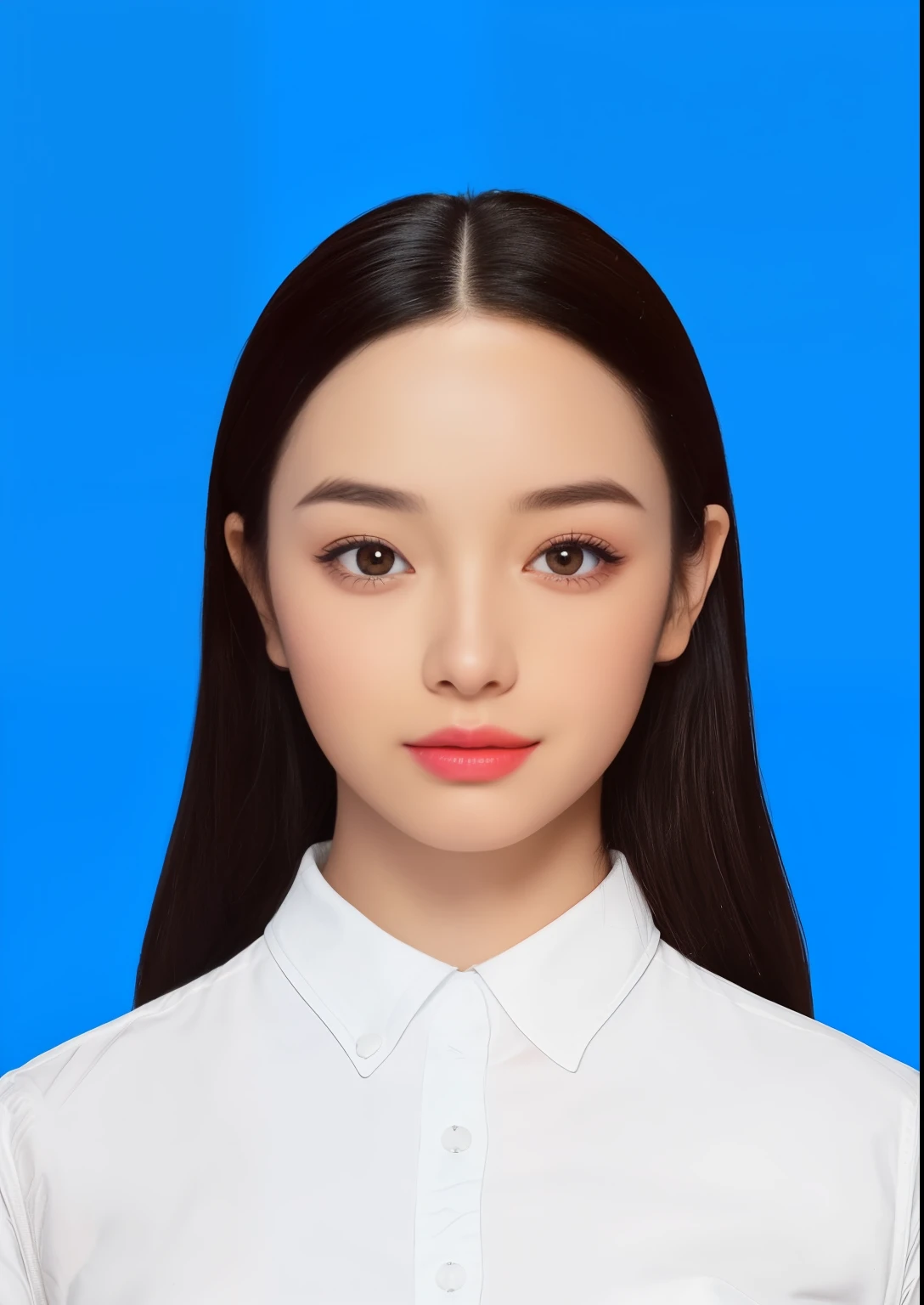 Only draw the face,Focus:1.2, perfect figure beautiful woman:1.4,,Best facial quality, Ultra-high facial detail,Ultra-high pupil detail,Long eyelashes,Big eyes,Cute face,slimfigure,Ultra-detailed facial makeup,ssmile,Smaller bust,Single horsetail,Harnes