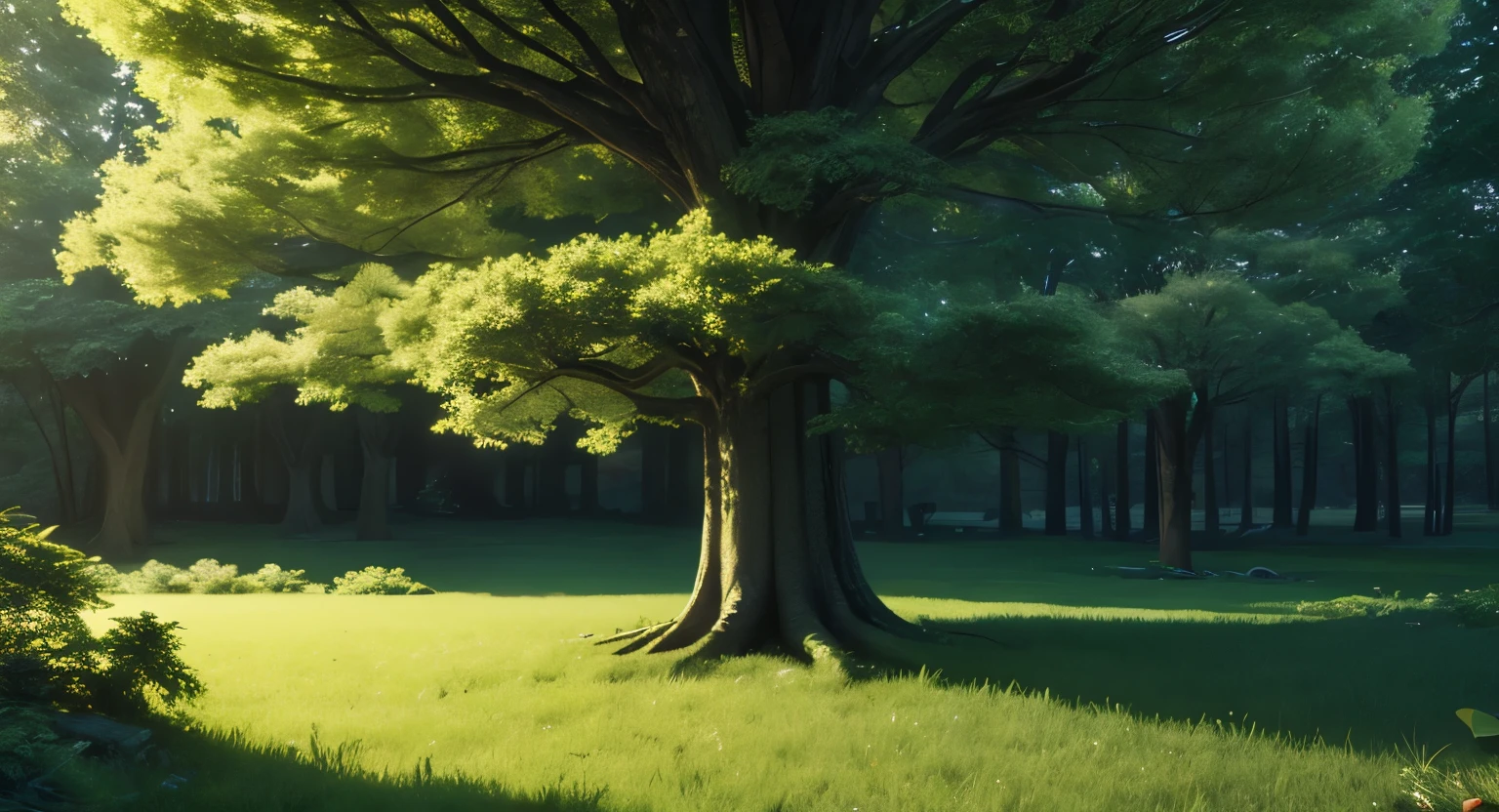 A cinematic shot of a tree high quality video -motion 1 -neg morphing, erratic fluctuation in motion, noisy, bad quality, distorted, poorly drawn, blurry, grainy, low resolution, oversaturated, lack of detail, inconsistent lighting