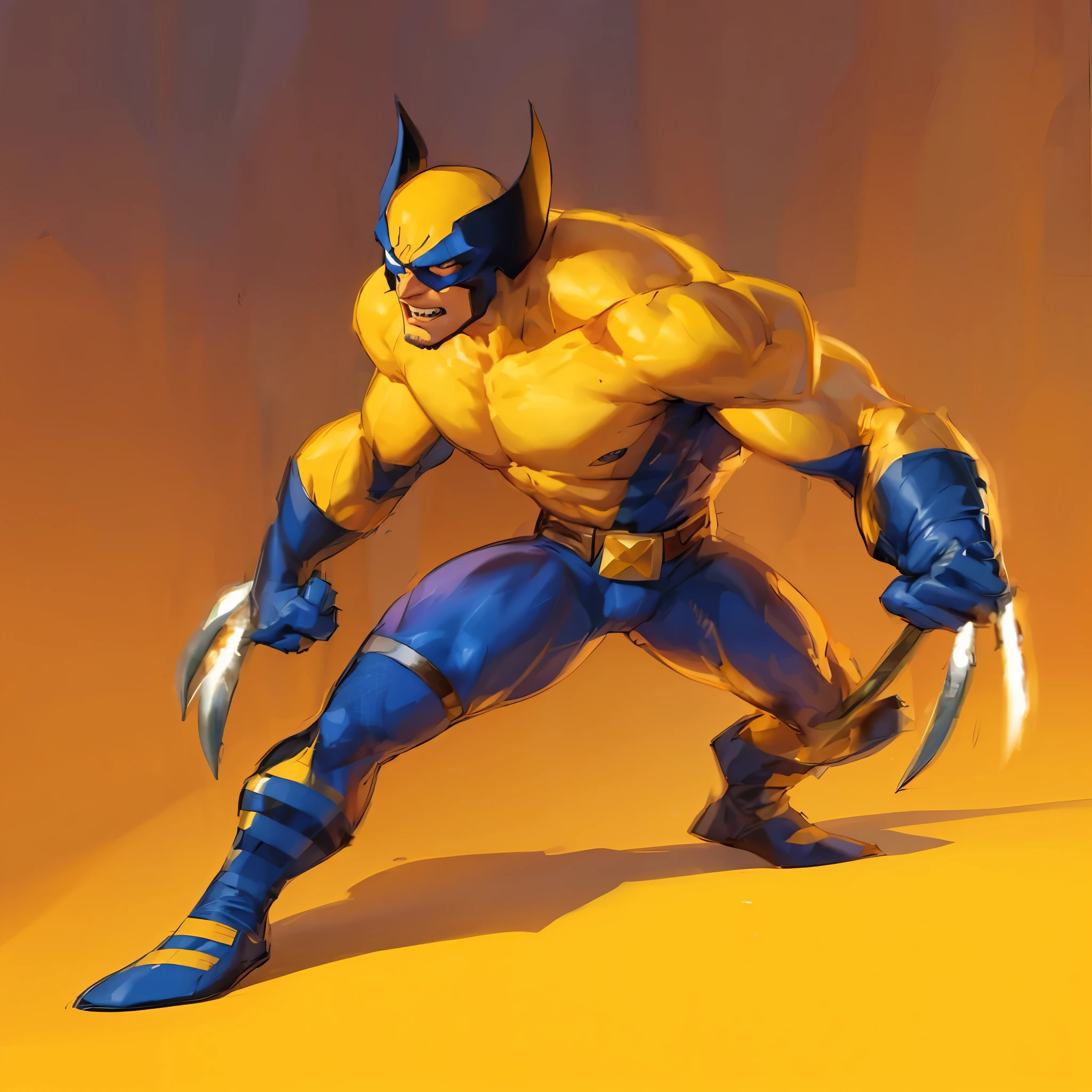 (Samdoesart), rosto Wolverine, rosto detalhado, pintura extremamente detalhada