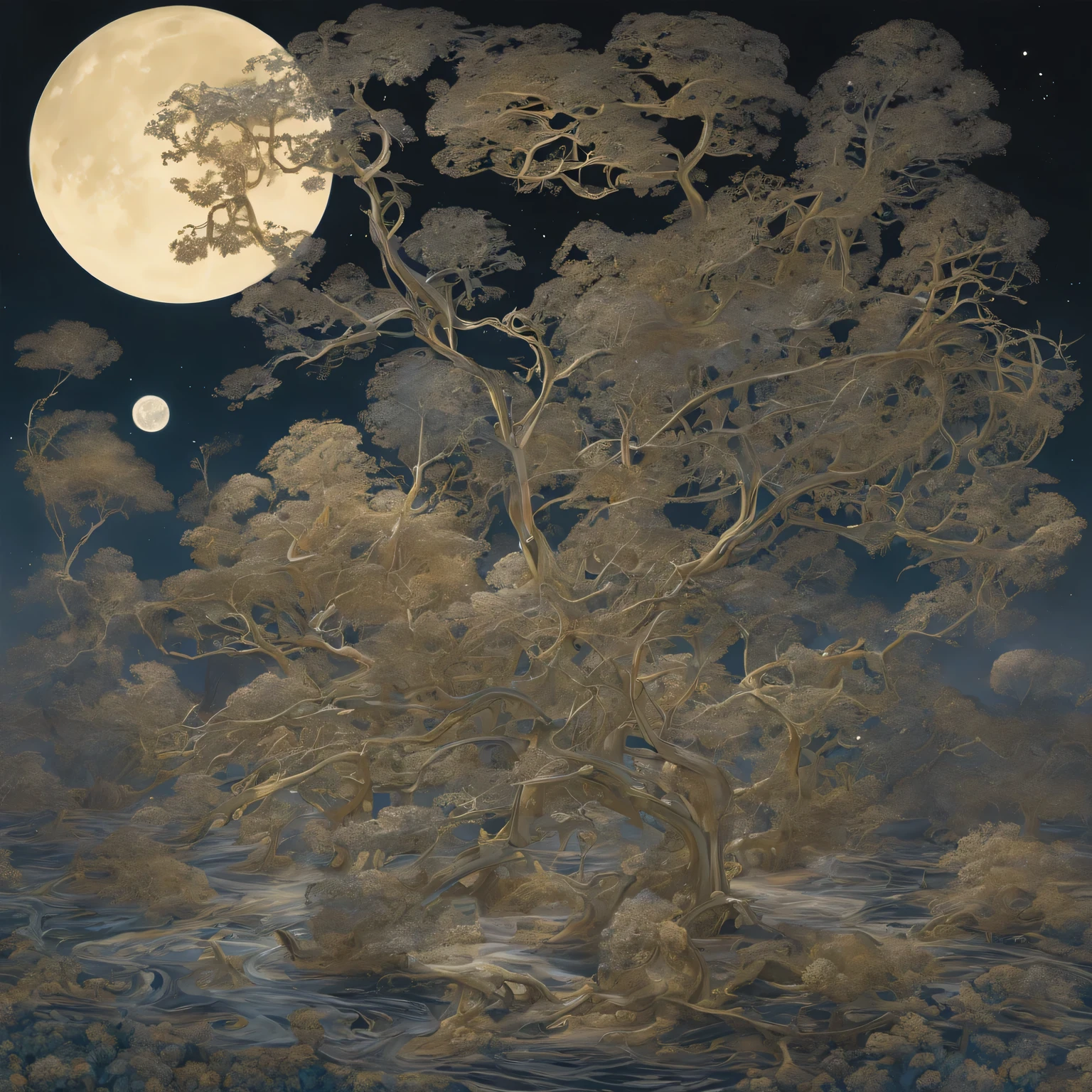 Art of Neural Network, high-precision and clear image of the night hero from the world of neural networks with its details, world with neural trees, worlds of neural networks, neural network hero, night hero of another world, more details, shadows and glow, filigree craftsmanship, best job, the image is rich in details and objects, the night hero is shown in great detail. Beautiful image, High detail