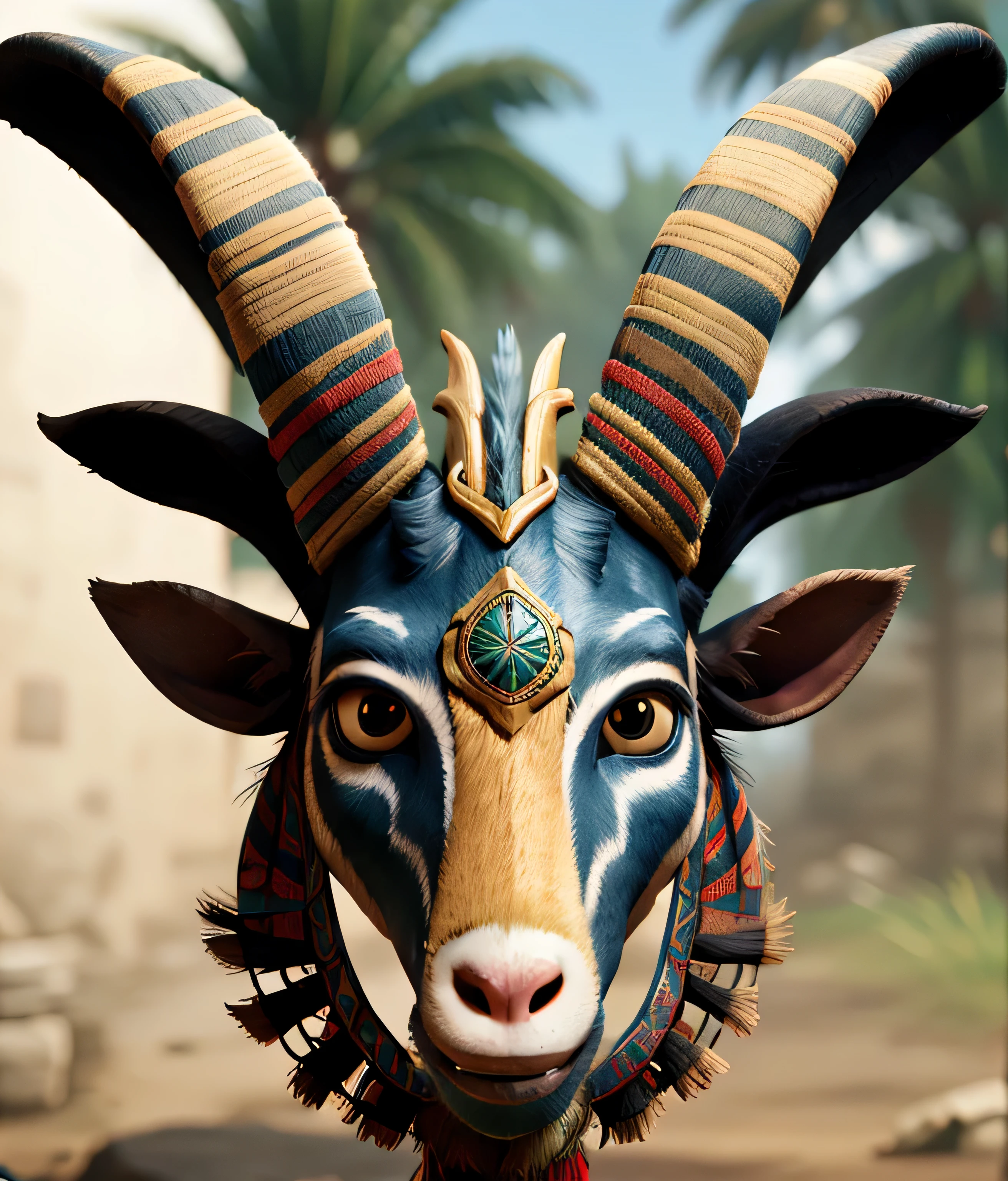 goat mask, CGI, projeto asteca, 8K, Frente, sem fundo, feito para cortar
