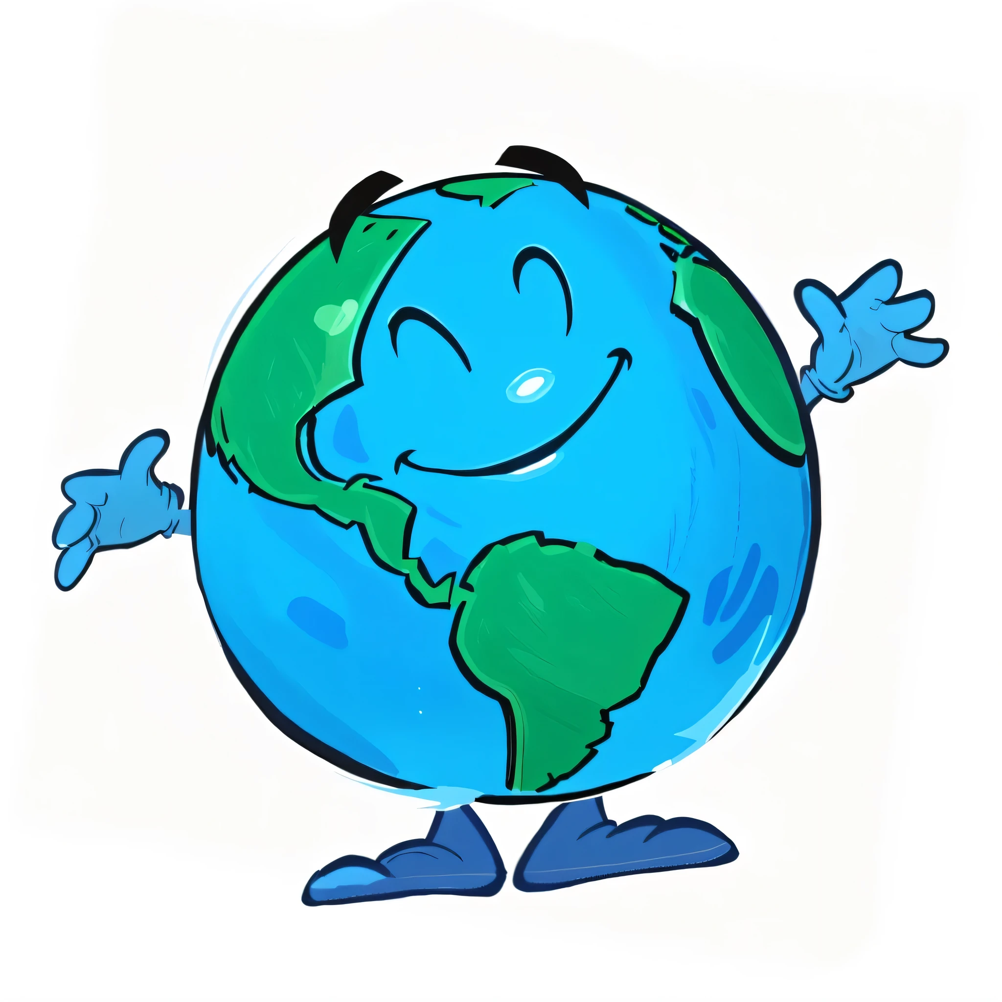 dibujo animado de una tierra azul con los brazos extendidos y las manos extendidas, con tierra, full figured madre tierra, high definition illustration, con tierra in the background, madre tierra, the tierra, El mundo, tierra en el fondo, la paz mundial, is holding a small planet Earth, tierra afuera, colored illustration, tierra, tierra globe on top, sosteniendo la tierra, tierray