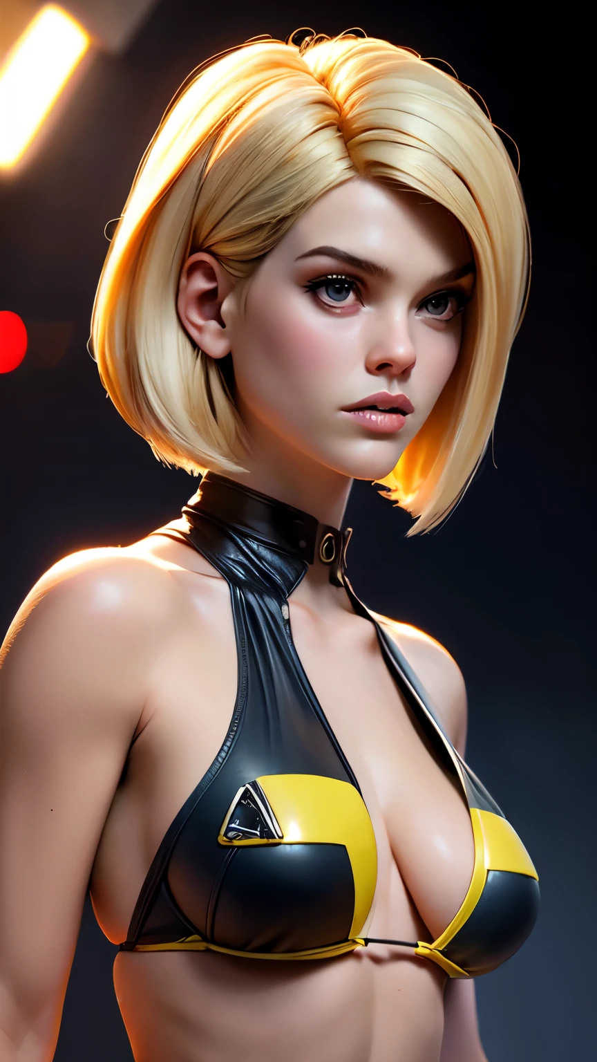 photo of Alice Eve, RAW, beautiful woman, ((portrait)), ((detailed face:1.2)), ((detailed facial feature, detailed skin, clear skin), (perfect proportioned body), (short bob cut hair), (wearing star trek bikini), (high detailed star trek environment), (realistic photo, best quality, detailed), (8k wallpaper), (cinematic lighting, dramatic lighting) (sharp focus, intricate)