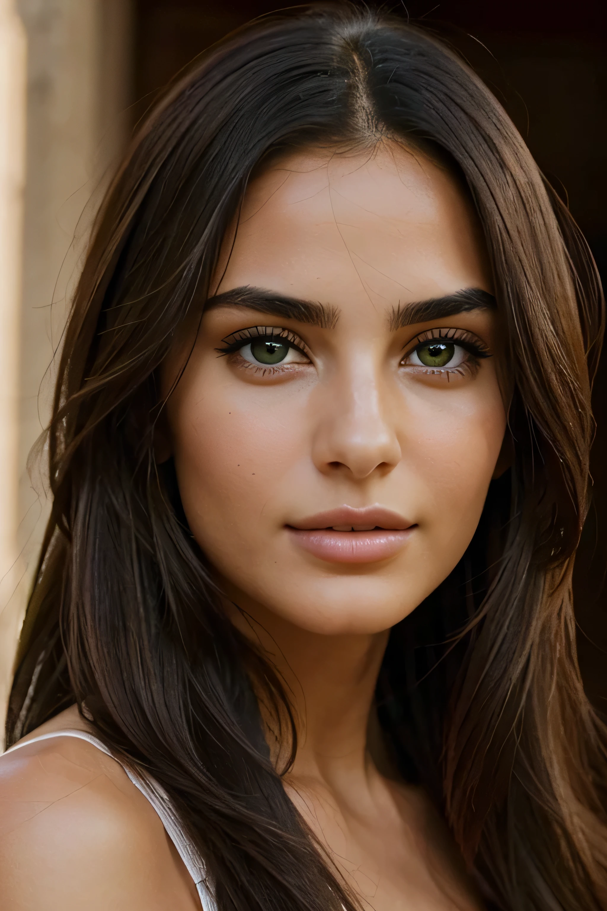 peau olive impeccable, magnifique visage, femme splendide, photo d'une belle femme, visage magnifique, Beau visage délicat, very beautiful woman, extremely Beau visage, detailed Beau visage, magnifique belle femme, beautiful model, detailed magnifique visage, peau claire et olive, magnifique portrait, beautiful female face, Beau visage! Photo de visage en gros plan, HDR, Photorealistic, yeux verts, regardant directement la caméra