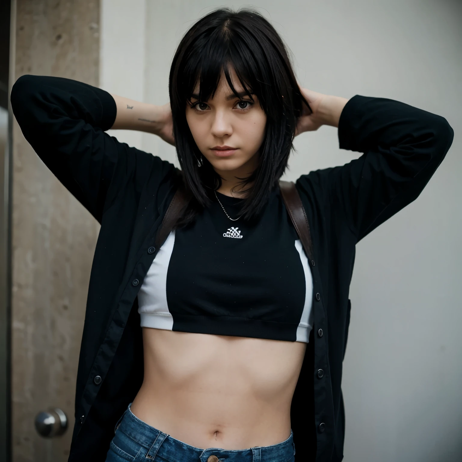slim 18 year old emo girl with bangs