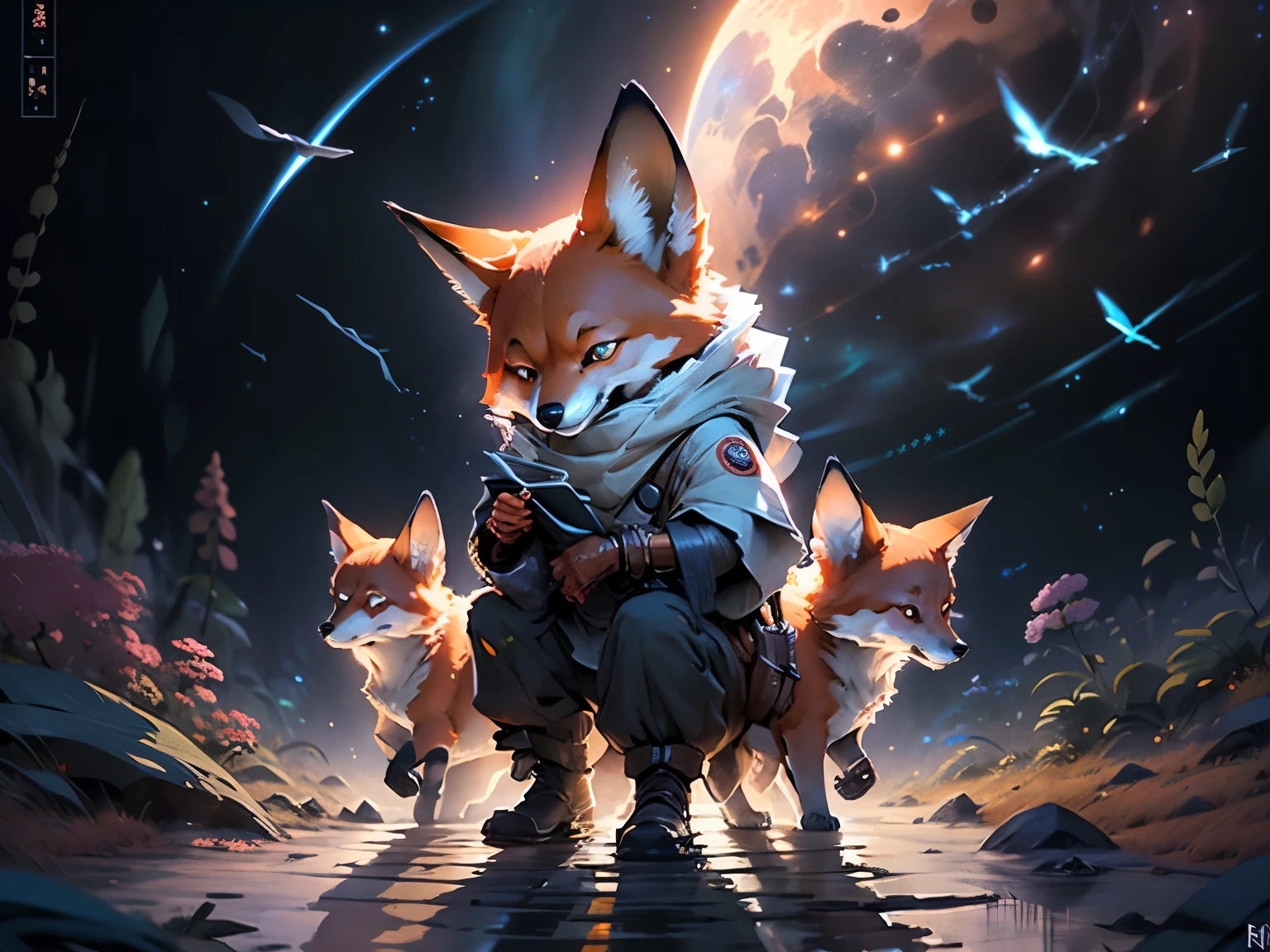 The fox shared the interstellar map with other children