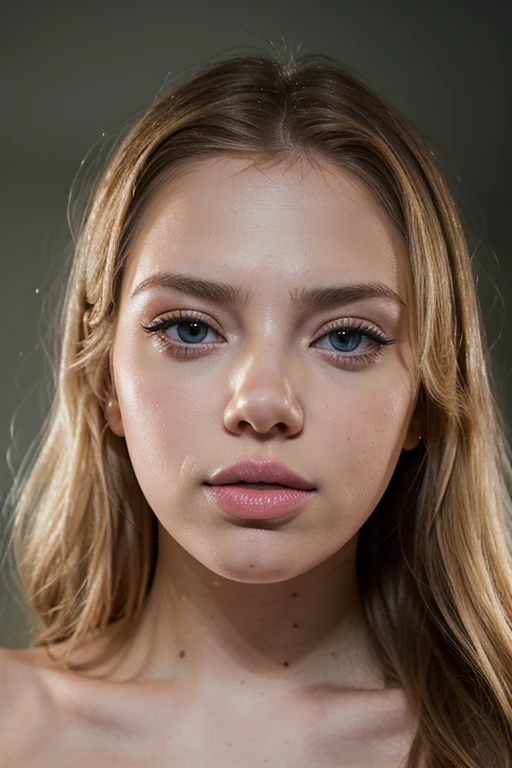 um close up de uma mulher com longos cabelos loiros usando um top preto, cabelos loiros e olhos grandes, Yelena Belova, 19-year-old girl, brincos grandes, foto de perfil headshot, Anastasia Ovchinnikova, Olivia de Bernardinis, maquiagem amarela, Elle Fanning), brincos enormes, Jodie Bateman, Olya Bossak, Samara Tecelagem