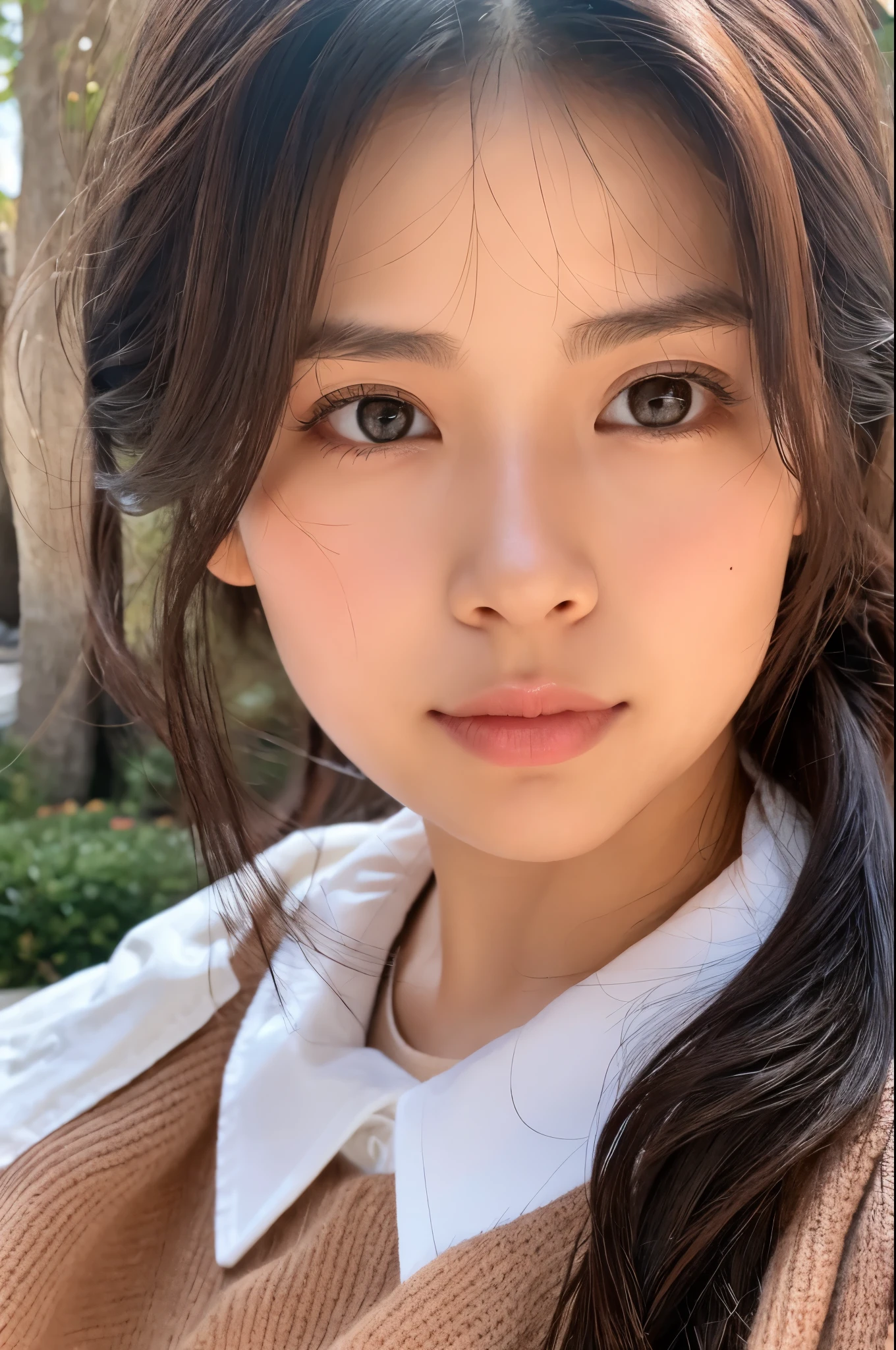 8K, ultra-detailliert, masterpiece, top-quality, Photorealsitic, Detailed face, Detailed eyes, 30-years-old woman, 1 person, Cute face, The lower lip is thick and plump, Facing the front, Nice Body, (Look at viewers), Gorgeous hairstyle, thin clothes, well-shaped bust