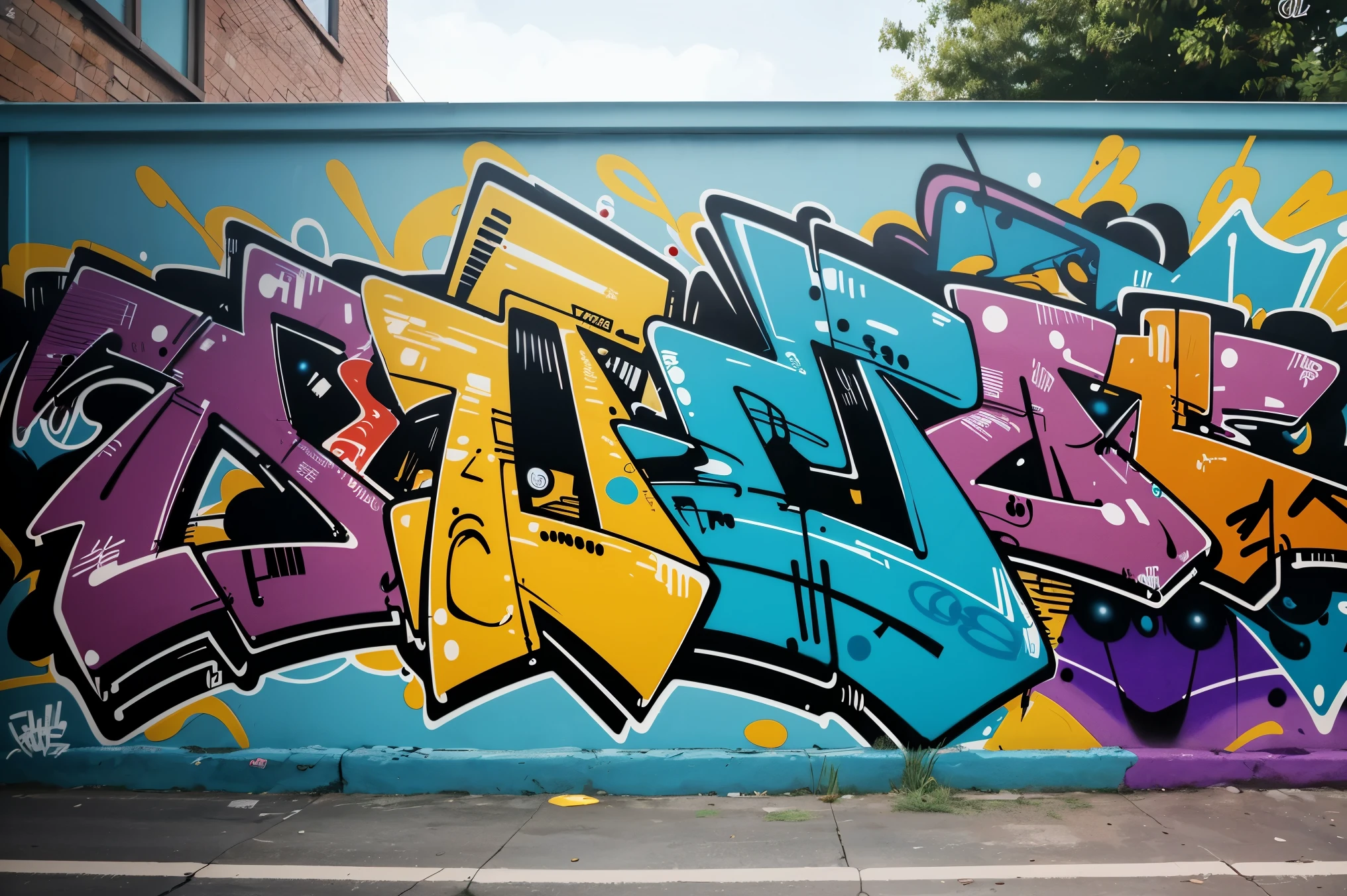 Masterpieces, Best Quality, Graffiti Comics, Graffiti Comics style, text, Street Paint Colors, Line Art, Thick Lines, Graffiti Art, Hip Hop Themes