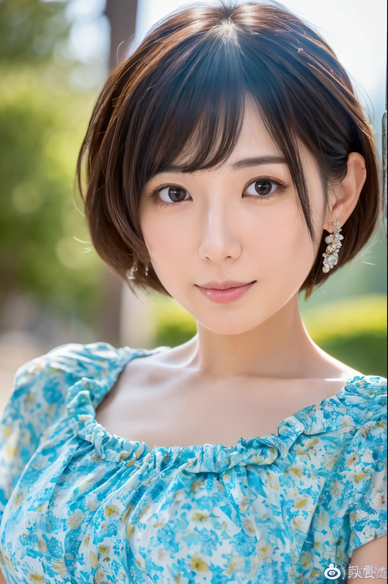 8K, ultra-detailliert, ​masterpiece, top-quality, Photorealsitic, Detailed face, Detailed eyes, 30-years-old Japanese woman, 1 person, Cute face, The lower lip is thick and plump, Facing the front, Nice Body, (Look at viewers), Gorgeous hairstyle, thin clothes, well-shaped bust