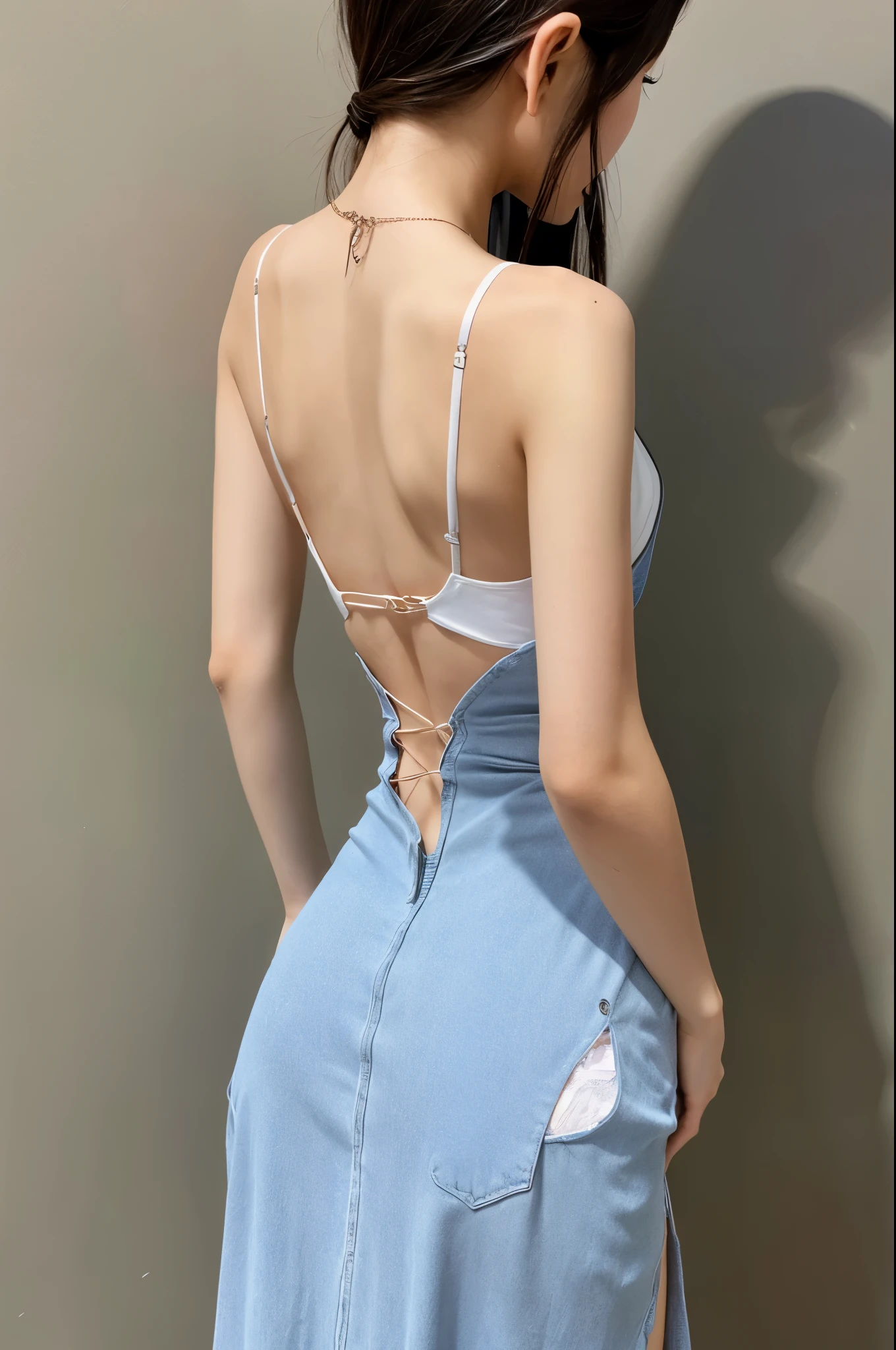 (highest quality, 8K, 32K, masterpiece, UHD:1.2), from behind, 1beautiful girl, spreadlegs,show white panties,mini skirt、sexy、beautiful woman、beautiful girl、beautiful japanese office lady, (looking at the viewer), 超mini skirt、a little chubby, white sleeveless, パステルカラーのmini skirt, , nice weather in the park, machine,  (huge breasts, buttocks:1.2), detailed beautiful face, ponytail hair, from below, raise one leg