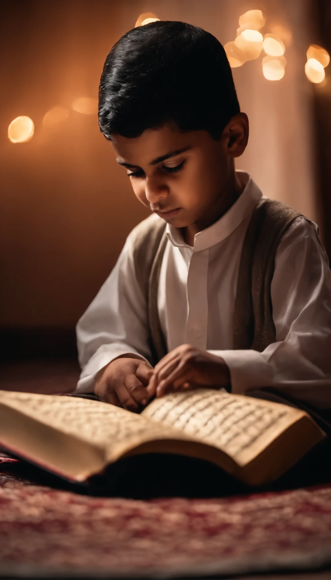 one boy Reading of Quran 