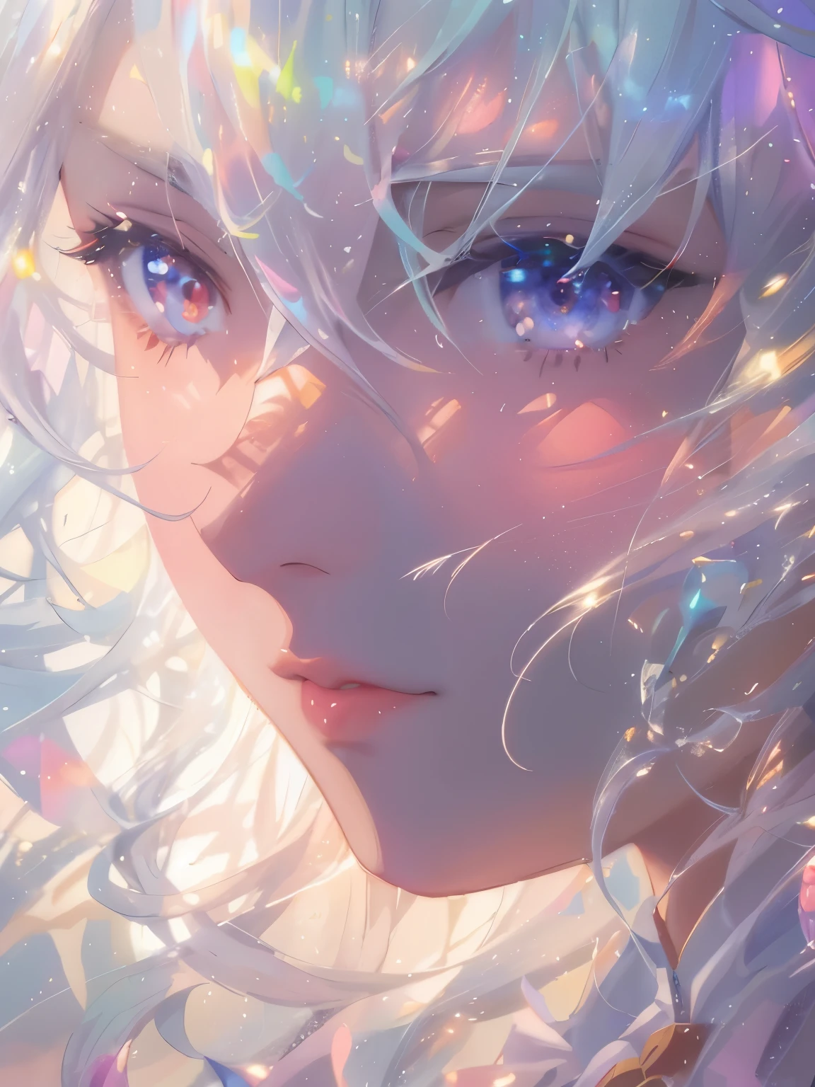 Beautiful Chinese girl's face,Anime girl with long hair and shiny hair is looking at the camera., Beautiful anime face images, detailed digital anime art, Anime art wallpaper 4k, Anime art wallpaper 4 k, anime girl cosmic hair, digital anime art, Beautiful digital artwork, Beautiful anime artwork, beautiful anime face, beautiful anime pictures, By Yumei, Digital art on Pixiv