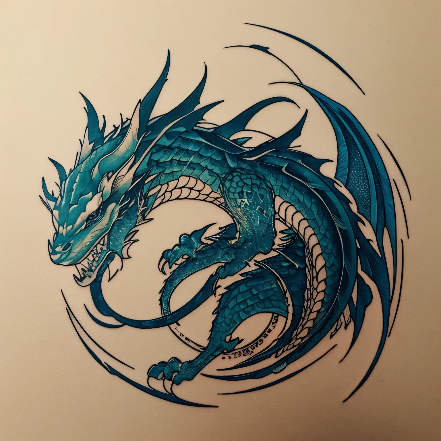 Tattoovorlage chinesischer drache