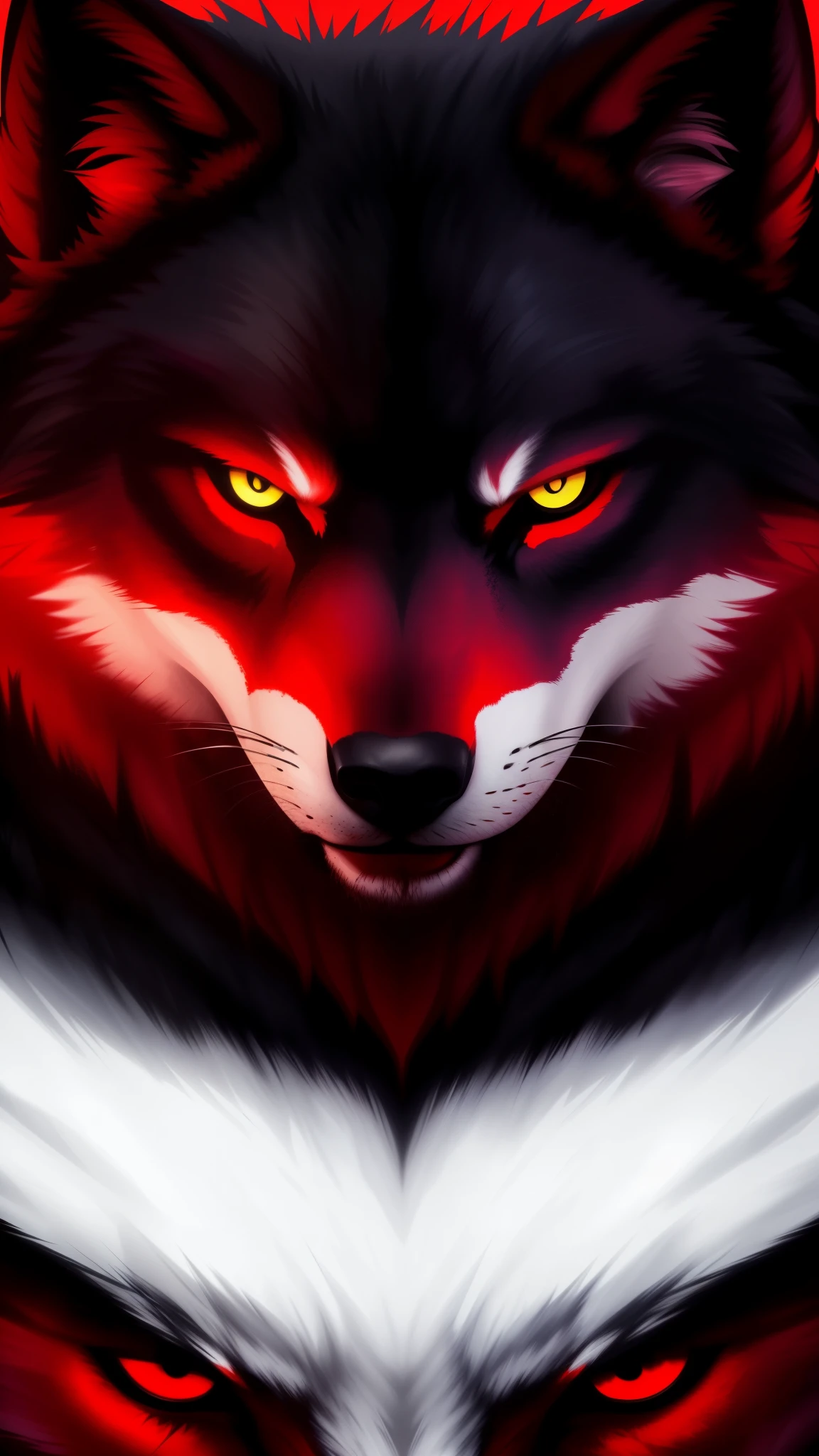 a painting of a No or with blood on the face, Lobo no inferno, No or, photo of No or, portrait of No or fantasy, imagem do avatar, He ad No or, Grim - Lobo, Big No or, portrait of No or, No or, No or alp ha head, wolp, foto de perfil, AngieNo or, No or, alto detalhamen to), He has No or yellow eyes, Meio Lobo, No or dark grey