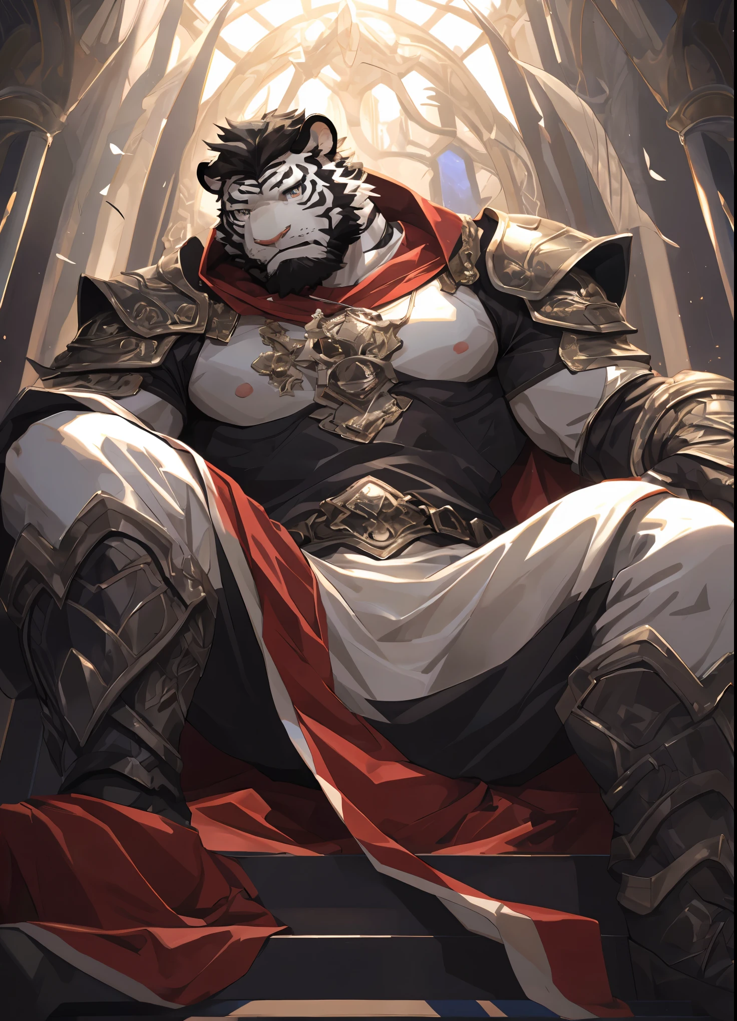 human nature((dramatic))epic, dynamic poses, Dynamic angle, a scene in, Extreme perspective and powerful composition, ridiculous, (super detailed), sharp focus, Genji, Eye, hairy, human nature (black dragon), black dragon, male, Muscular, super detailed face，in the palace，Sitting on the Luxurious throne，（Disheveled 1.4）, (best quality), (masterpiece), high detail, high quality, Award-winning, High resolution, HD, 16K, Yes, (close up:1.5)，black dragon，muscular，Big chest muscles，Black nipples，Crotch is big and stands out，Big chest muscles are prominent，Golden Eye，Naked from the waist down，Wearing only black shorts，Golden dragon horn，Black nipples，Scales on the body，Dragon Scale，Black Dragon Scale，Scale details，Scale refinement，Dragon Scale Refinement，Golden Eye，Exquisite Eye，Bright Eye，Gold tattoos all over the body，golden tattoo，spread legs，Large bag at the crotch，Crotch is super prominent，Luxurious throne，Ultra-clear，16K，Delicate face，Golden dragon horn，Golden vertical pupil，Gold tattoos all over the body，Gold tattoo on chest，Gold tattoo on the abdominal muscles，Crotch is big，The crotch is particularly prominent。