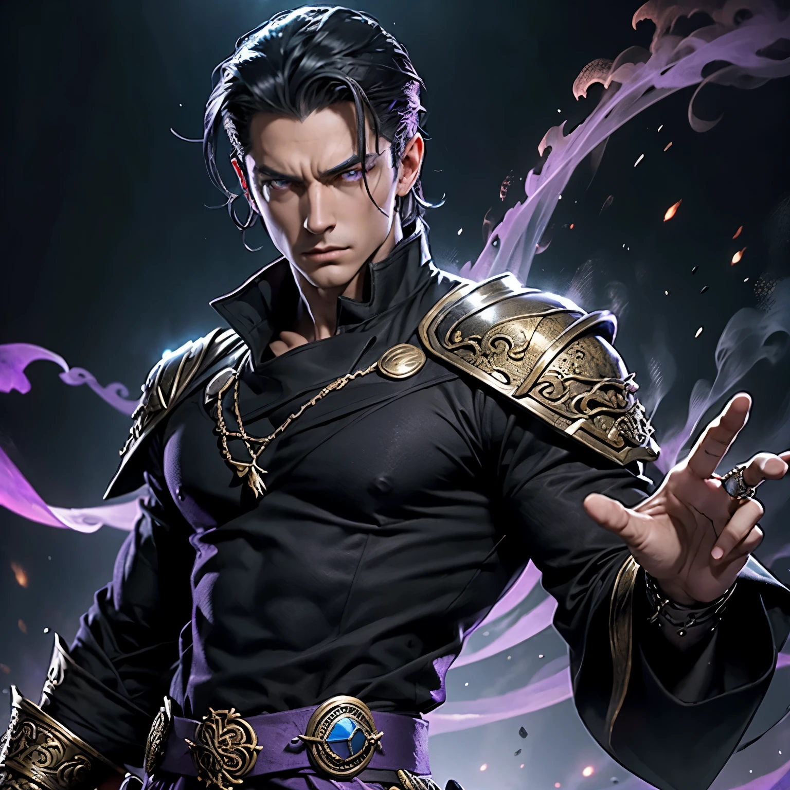 Make a black character with the characteristics of beserk guts