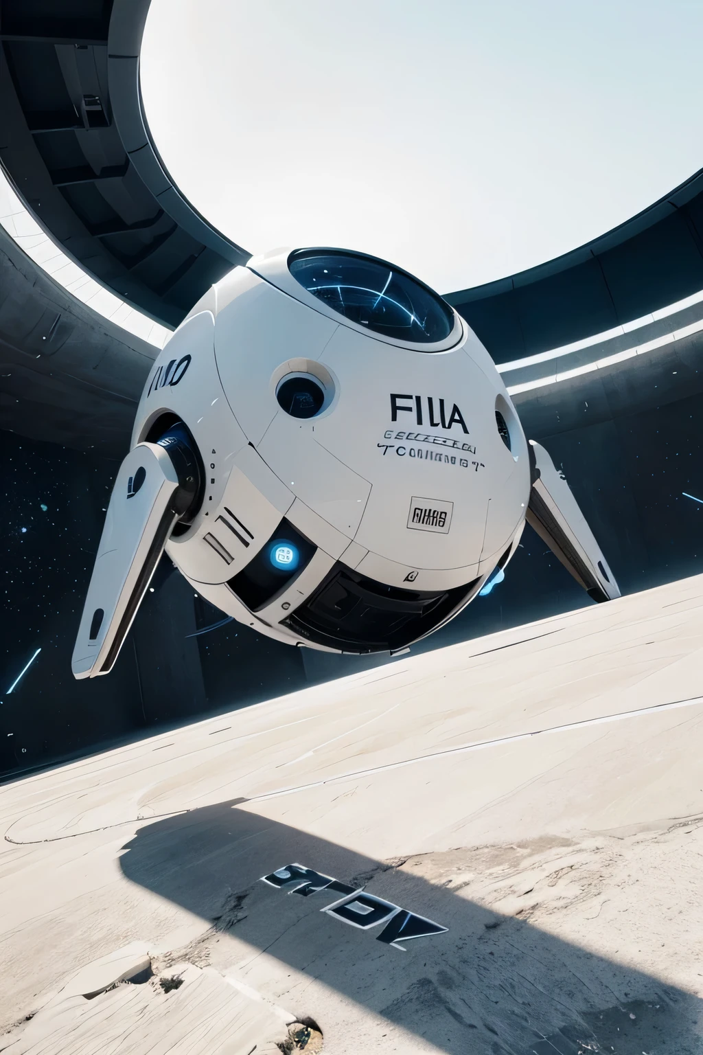 Create a futuristic logo with an extremely realistic white background in high definition with your name: FUTURO IA