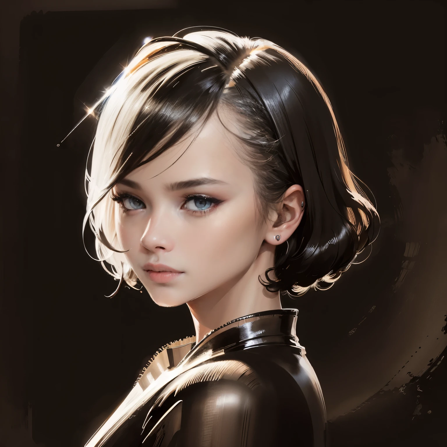 High HD resolution，estilo de surrealismo，melhor textura，（Retrato da textura da pele：1.2），clear and translucent skin，（Extremely detailed depiction of facial features：1.4），Maquiagem refinada，Retrato detalhado dos olhos，The pupils are bright，（Detalhes do cabelo retratados:1.4），Lips are glossy and delicate，（The ultimate in facial portrait:1.4），Cinematic light perception，Perseguindo a luz，Hiper Real，Nikon D850，Textura de fotografia SLR，hdr，
