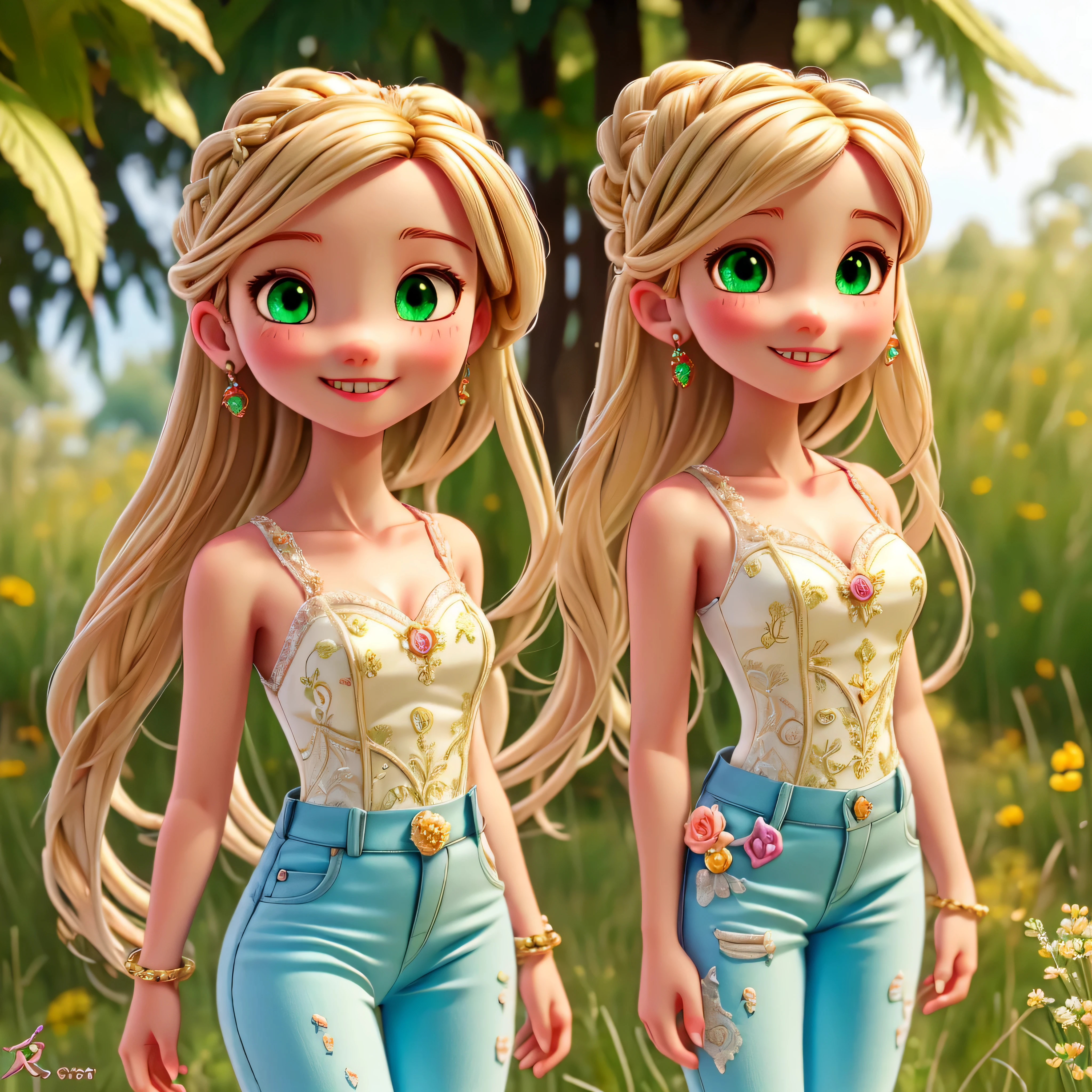 chibi 1 small African long curly brown dread Lys, dark brown skin:5 detailed skin perfect shape, sparkling eyes, slightly sparkling light green eyes, beautiful and correct eyes, perfect nose, perfect full lips, cute smile, single, jeans, advanced chibi, walking in the nature Savana field ((full body))) "((with Lys))" realistic shadows, pose for photo, rapunzel style, very detailed, highly detailed, observant, wedding dress: 3.45 ,masterpiece, best quality, varied multi etc. --v6 --s1000 --c20 --q5 --chaos100