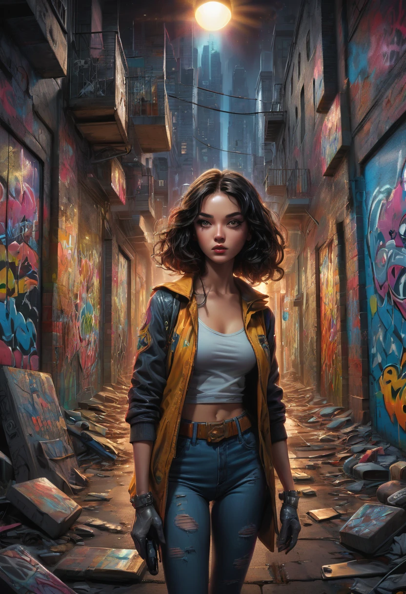 Graffiti Comic from Classic movie, award winning, bold lines, hyper detailed, dramatic lighting, best quality, masterpiece, Representative work, official art, Professional, Ultra intricate detailed, 8k