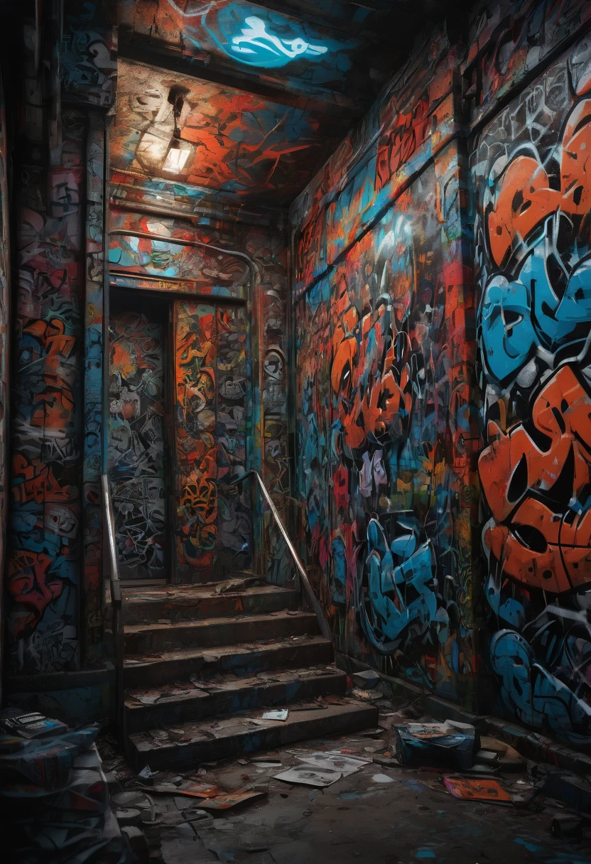 ais-graffiti Graffiti Comic, rainbow colored dreams, bright color, award winning, best quality, masterpiece, Representative work, official art, Professional, Ultra intricate detailed, 8k