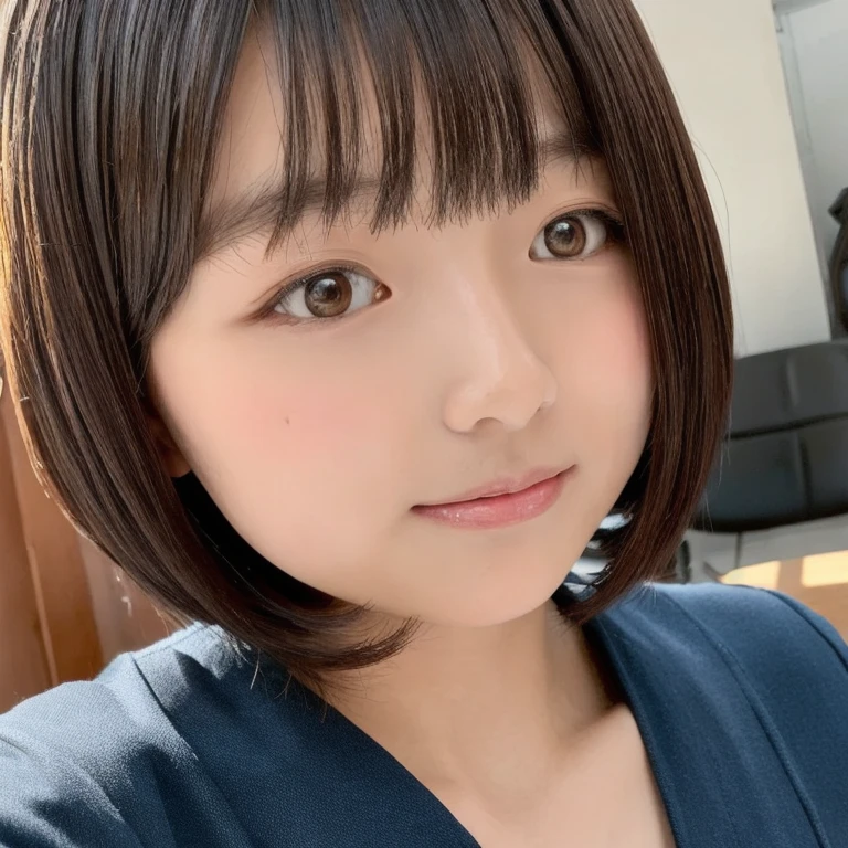 (best quality:1.5), 1girl, solo,short hair, round face, Japanese,