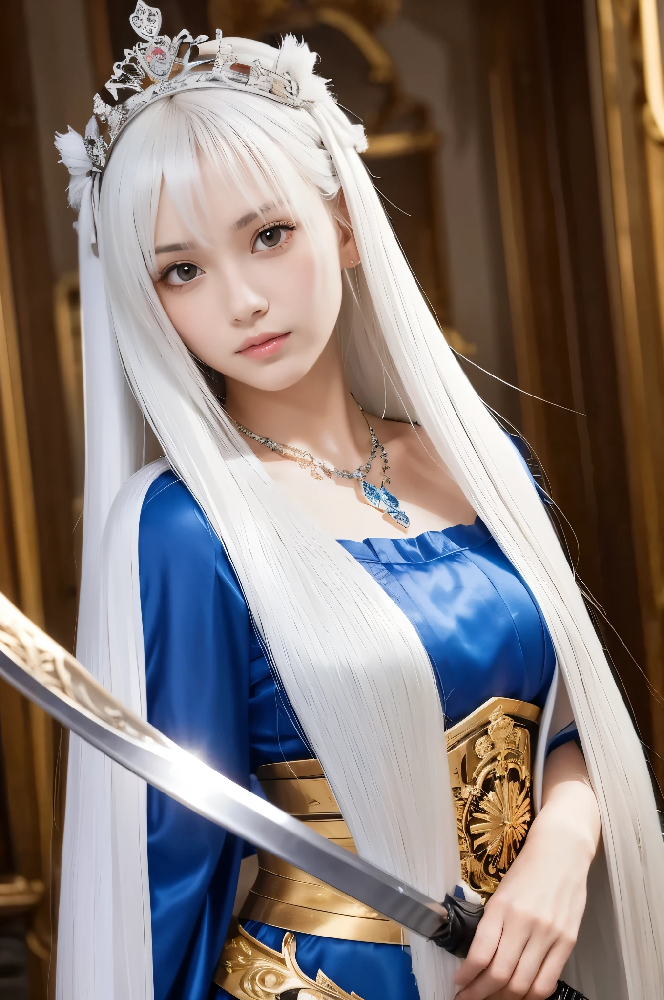 white silky hair