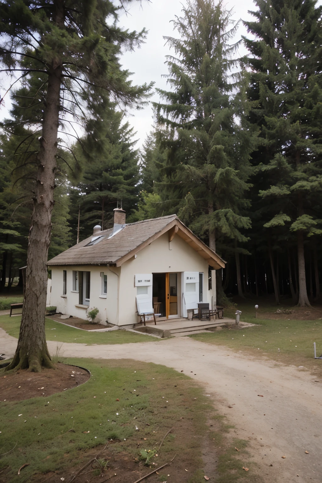 maison contemporaine bretonne au milieu d'une forêt de chêne