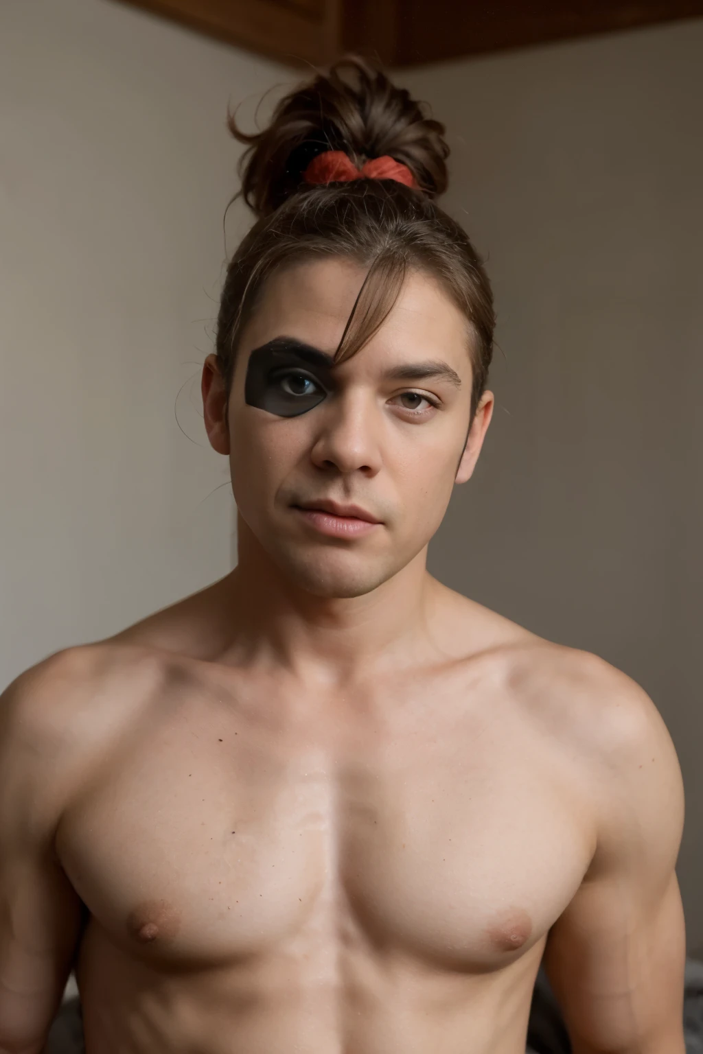 Homme très musclé et veineux poilu 
Viril 
Grande longue bite veineuse visage de donald trump