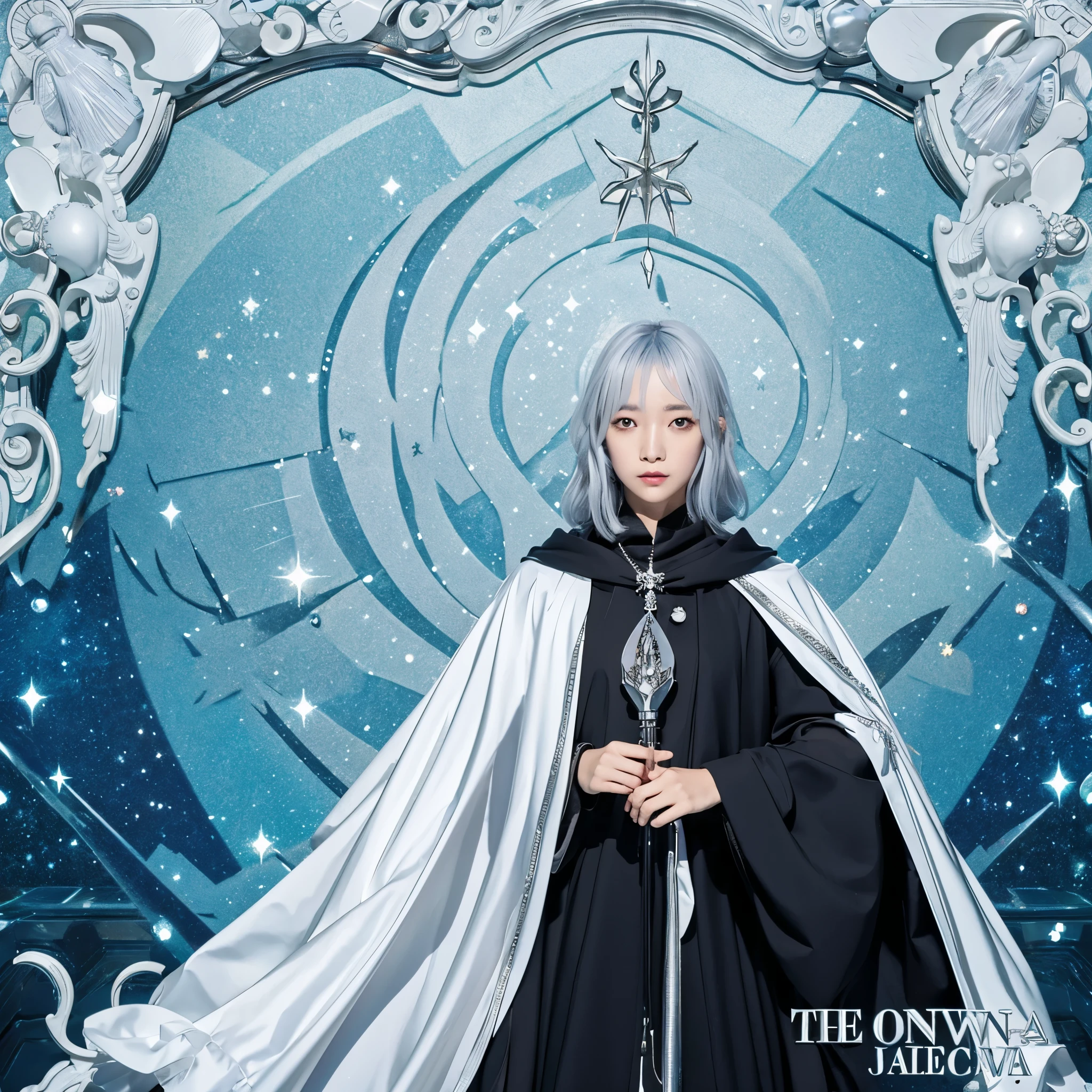 wizard of the north owen silver hair odd eye Slender 178 cm