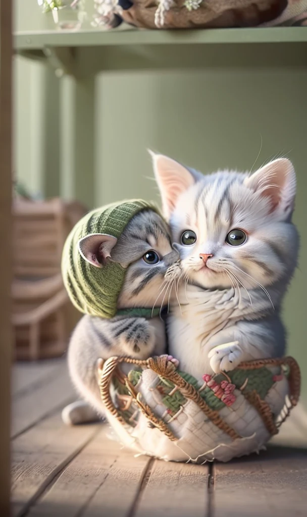 miniature kitten, focus on cat,cute,Viewer&#39;s perspective