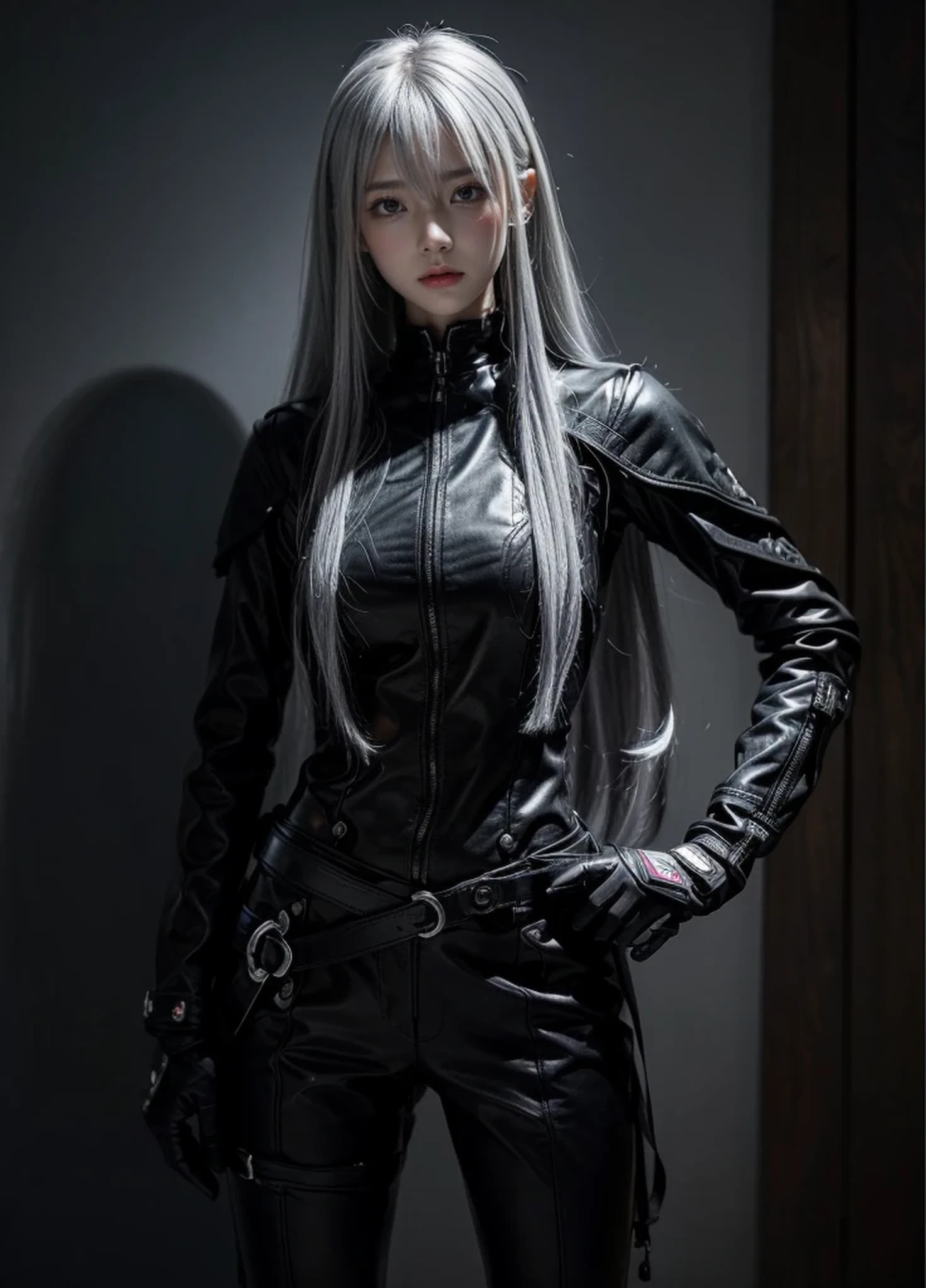 {{Grell}},shiny hair,4 fingers,sharp gaze,{{{{{White eyes}}}}},{{{{{White eyes}}}}},{long hair},{{straight hair}},black gloves,black clothes,black military suit,{military},{{{{{dull bangs}}}}},Hard hair,(slanted eyes},{{whole body},{{{1 girl}}}, {{{{silver hair}}}},{{{Tsurime}}},36 years old,white people,silver eyes,thin,{{{masterpiece}}}, {{{highest quality}}}, {{Super detailed}}, {shape}, {{very delicate and beautiful}},very detailed,Detailed completeness,detailed hyper,military服,{{bangs}},{{Fishing eyes}}