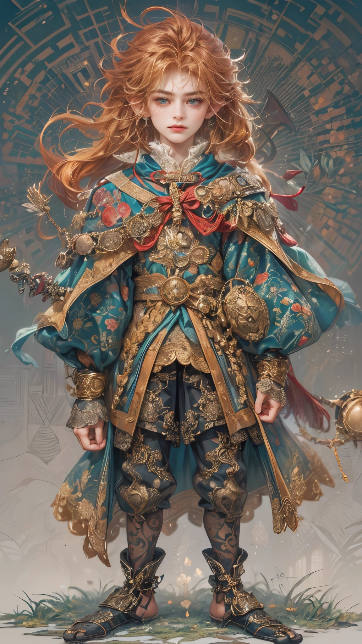 (absurdres, highres, ultra detailed, HDR), masterpiece, Intricate details,best quality close-up picture of a character from Grimm's Fairy Tales, handsome adult boy in tim burton style, anime eyes, Hero Outfit, in a legend of mana style of interior home design, detailed interiors, detailed character, art kenouji