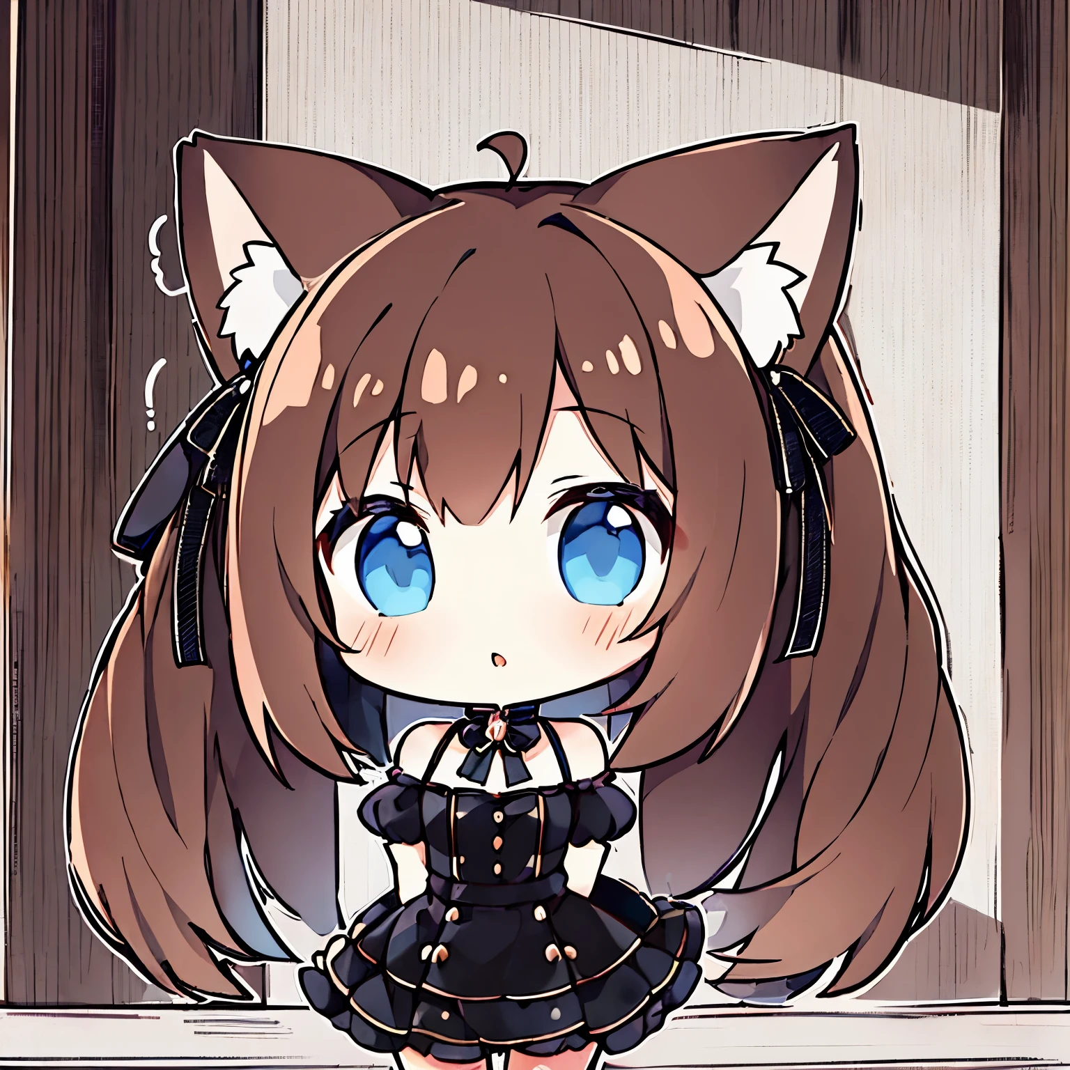 1girl,cat ears,(chibi:1.2),spoken question mark,