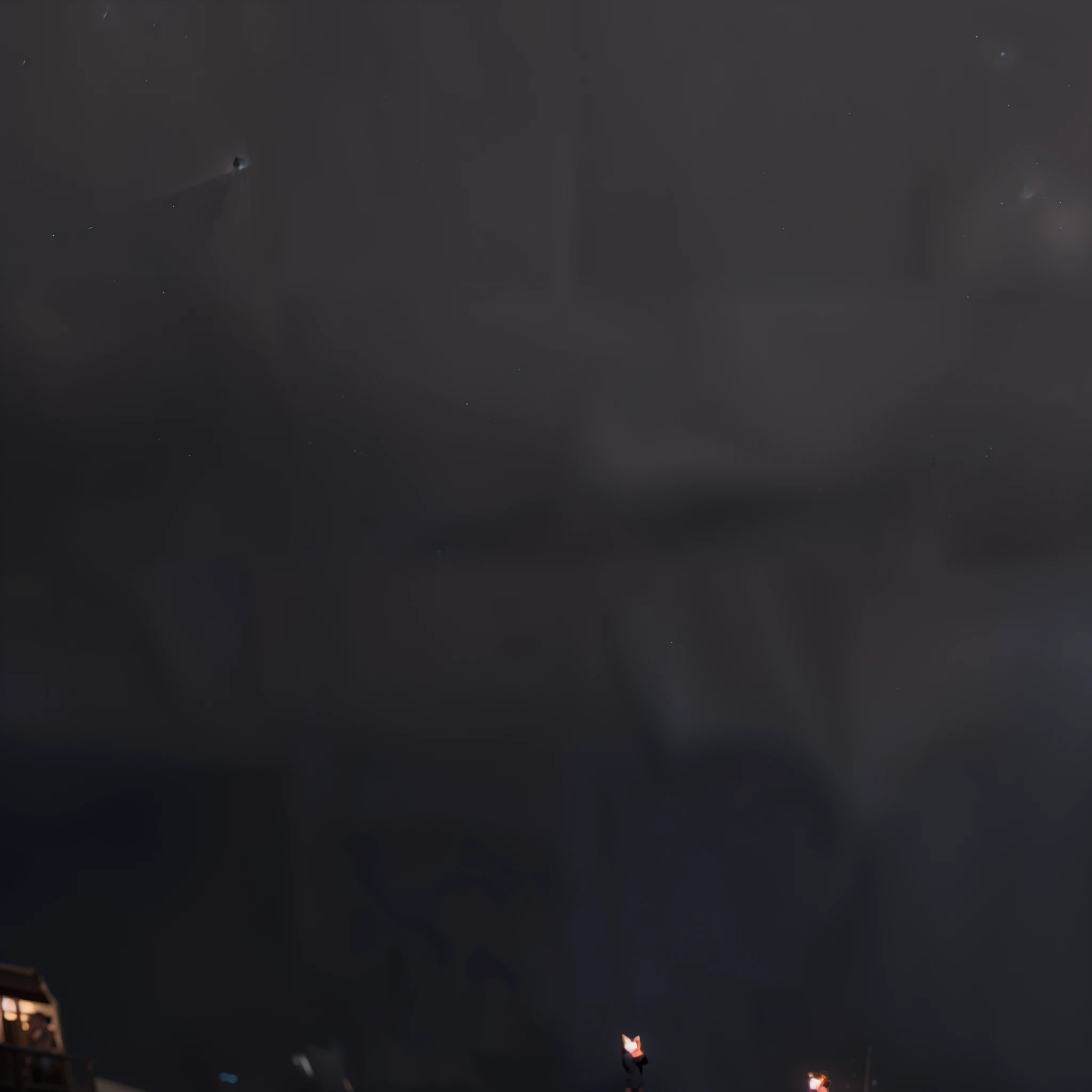 there is a woman that is standing on a bench Looking at the city, Looking at the city, calm night. over the shoulder shot, Photographed with Sony α7R camera, turn away from the camera, In a Japanese town at night, Photographed with Sony α9, Photographed with Sigma 2 0mm f1. 4, turn away from the camera, night photo