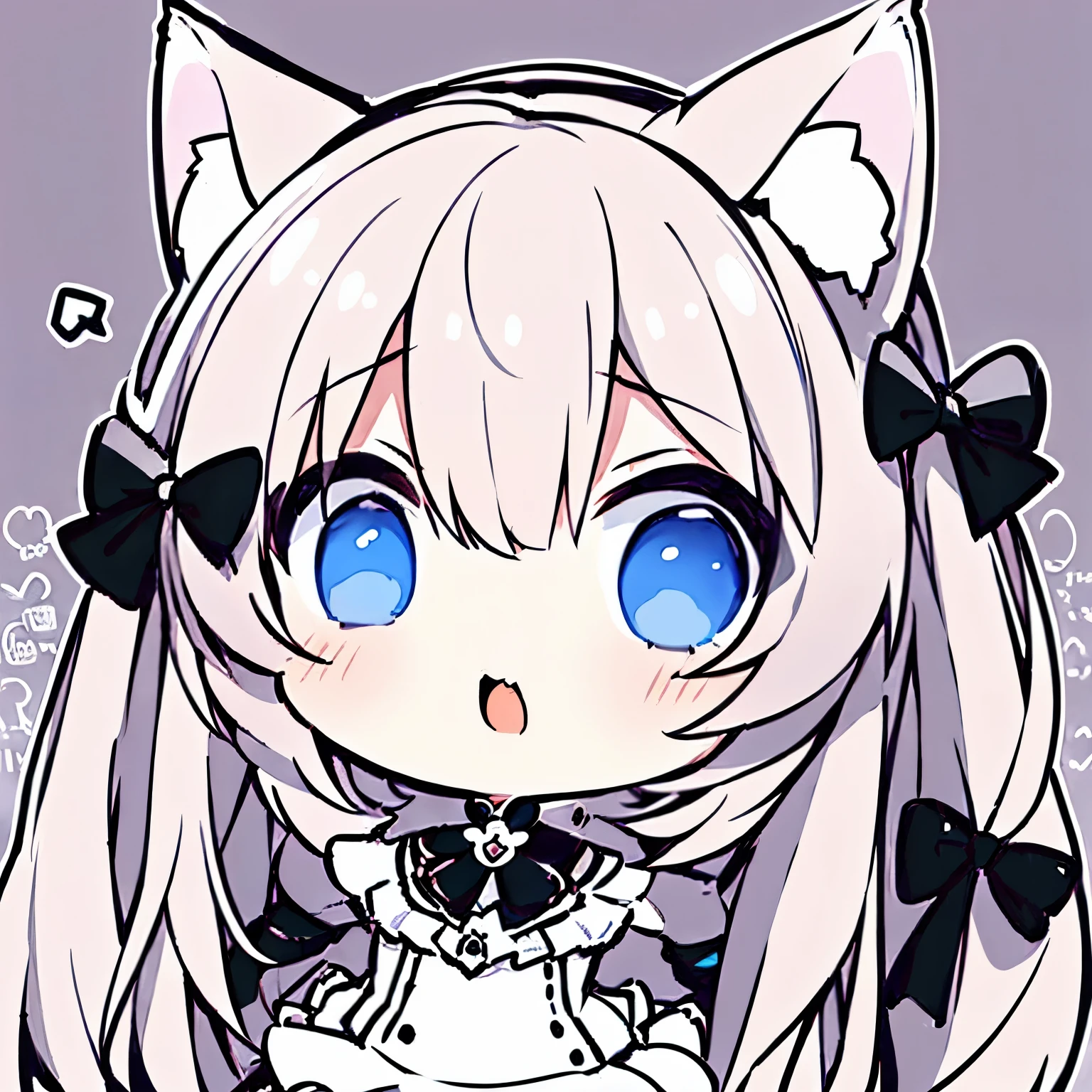 1girl,cat ears,(chibi:1.2),spoken question mark,