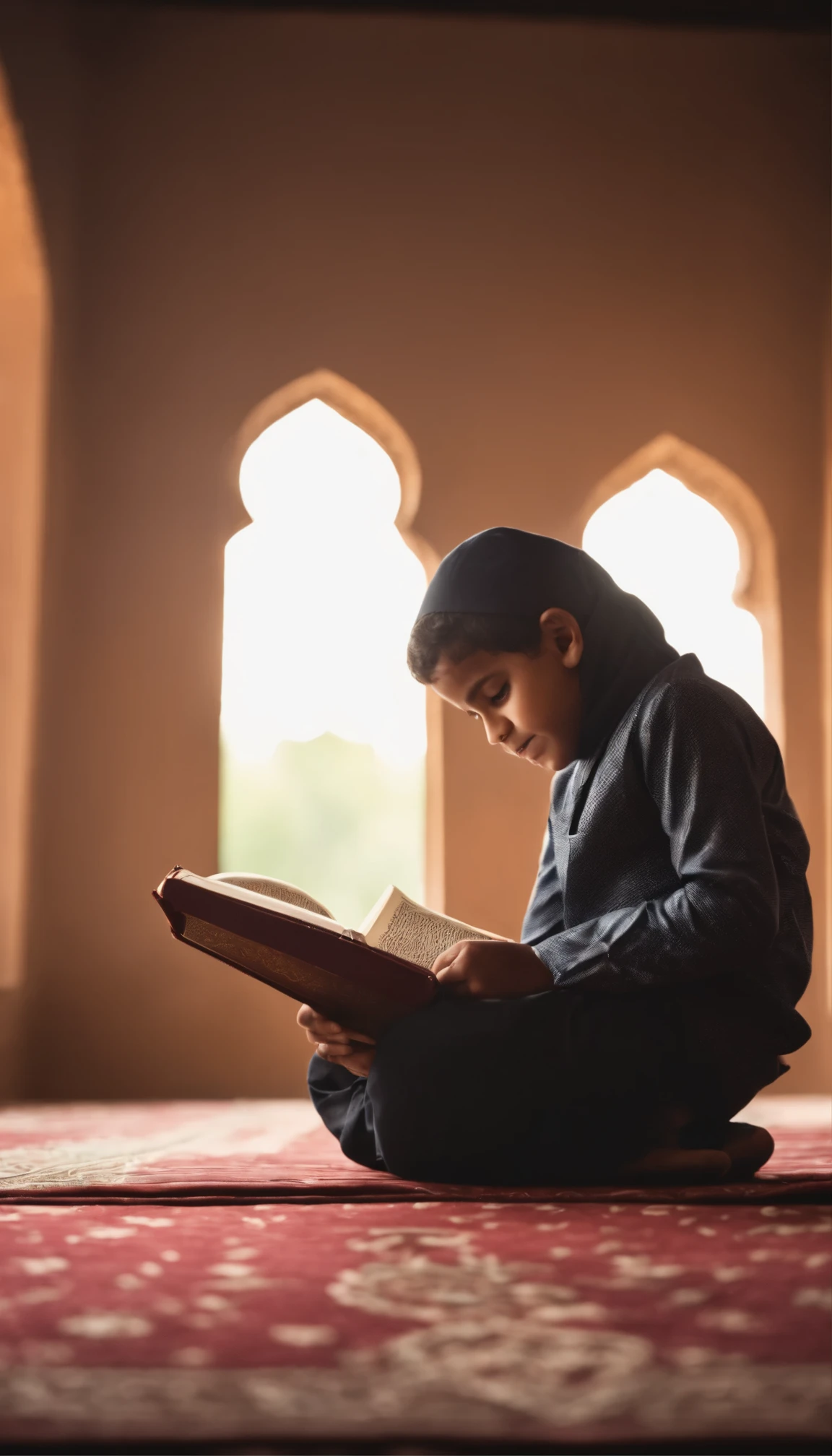 A muslim ??? reading the quran and quran is shining