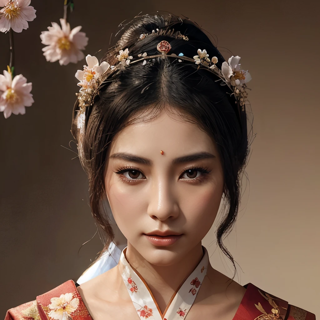 arafed woman with a fan and a flower in her hair, exquisite digital illustration, a beautiful artwork illustration, stunning digital illustration, beautiful digital artwork, inspired by Yun Du-seo, in style of digital illustration, chinese empress, portrait of geisha, a beautiful fantasy empress, beautiful digital illustration, portrait of a beautiful geisha, portrait of a geisha