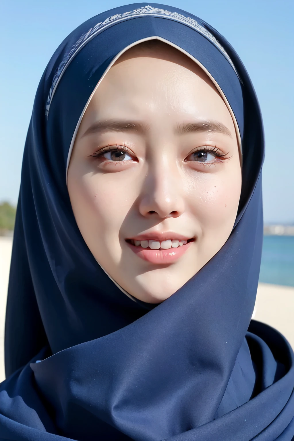 ((Best quality, 8k, Masterpiece :1.37)), (wear hijab blue girls), girls wear hijab blue, (girls wearing hijab moslem), beautiful face, face bukkake, 18 years old girls, ((girl is hugging an girls)), position:open your legs:1.3, in the room, ultra detailed face, ultra detailed body, slim body, lips smile, Beautiful detailed eyes, eyes korean, detailed nose, Natural Lip, ((Lips Smile)), face smile, Wear hijab blue moslem, fancy jubba thobbe, (photo full body), view of the blue sky, Slim Body, detailed body, realistic face, Girls wear hijab