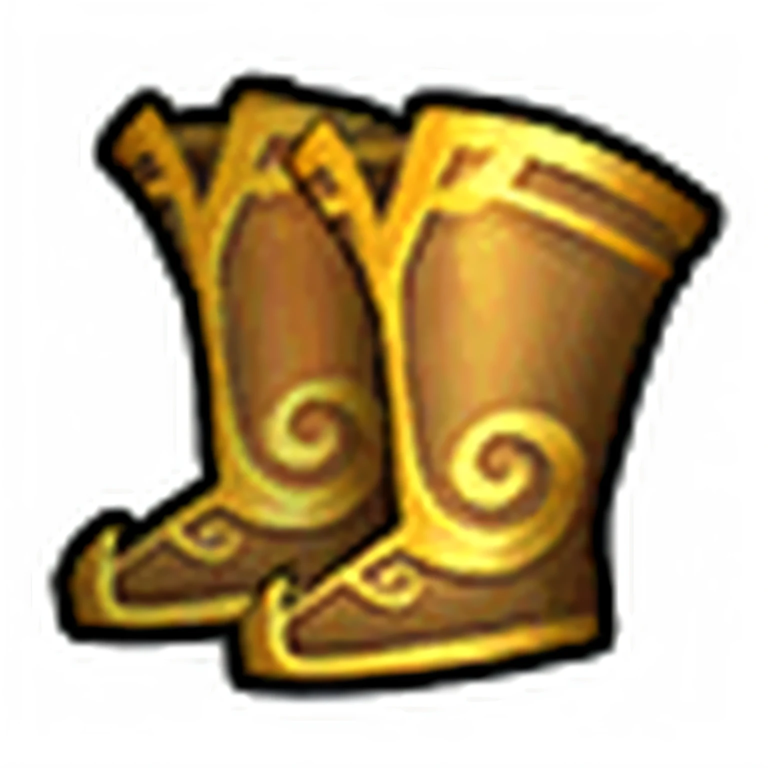 a close up of a pair of boots with a Kaneko decoration, heavy boots, massive boots, Oil residue, role playing game project, Kanekoen robes, Kanekoen tech robes, glowing armor, Brass armor, heavy Kanekoen armour, paladin Kanekoen armor, Kanekoen pauldrons, League of Legends inventory items, Kaneko, Kanekoen etched armor, smooth Kaneko armor, boots, bronze