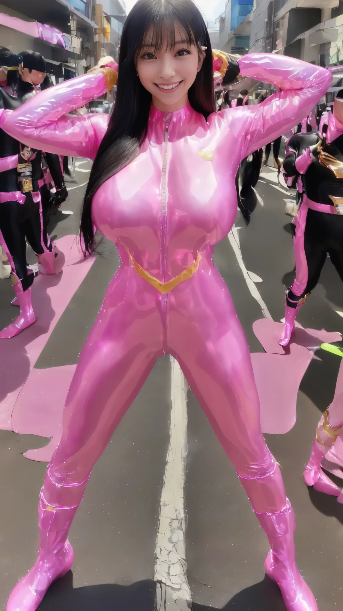 Actual Photos、Highest imYear quality、Realistic、Beautiful woman、rain、Beautiful thighs、Beautiful Face、real imYear、Federal Army Uniform Miniskirt、ponytail、Yuriko Yoshitaka、16Year日本人女性、Zuo々Ki Nozomi:1.4、pretty girl、Pink Pantiesが見える、1６Year、（White panties:1.3）、Ultra mini skirt、Beautiful thighs、Pink Panties、赤いミニスカートがめくれてPink Pantiesが見えてる
