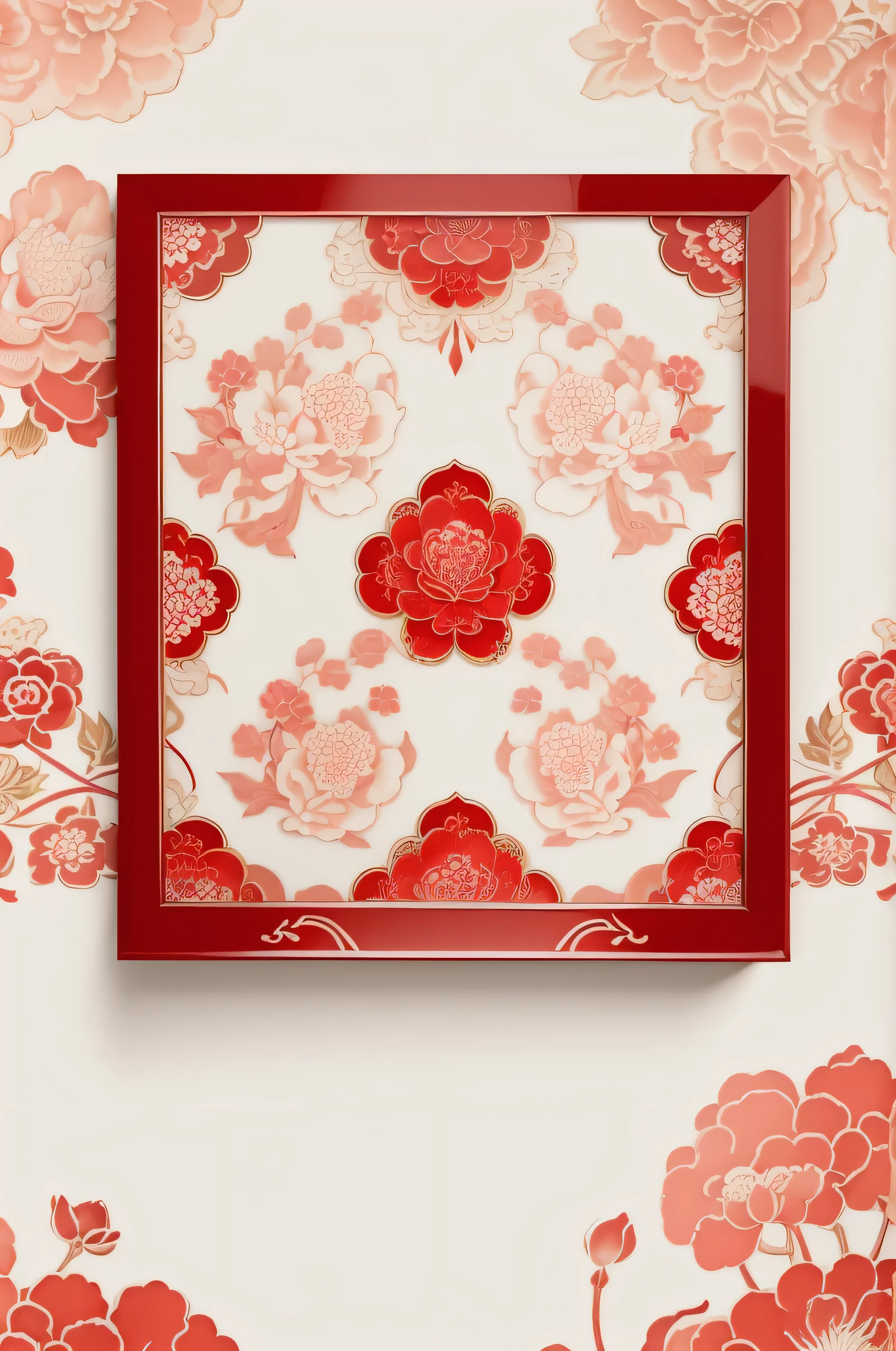 Close-up of red and white floral pictures, Chinese style pattern, plant, decorated with patterns, Decorative plates, decorated with opera motifs, chinoiserie wallpaper, wallpaper, wallpaper design, Very designed, new design, Decorated with Soviet motifs, floral patterned skin, Jia, sha xi, beautiful design, Gorgeous flowers