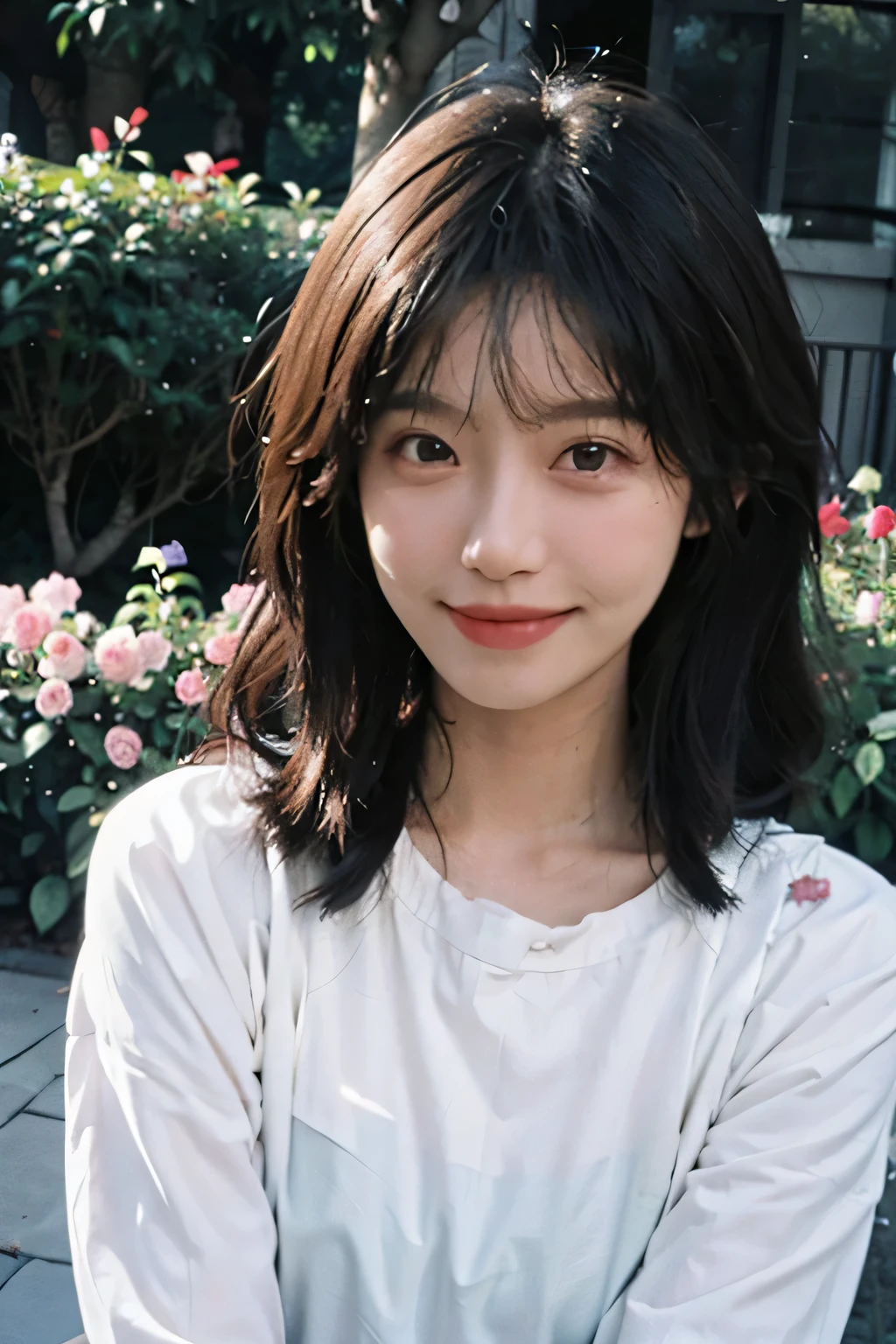 girl named amy, wearing a soft pastel dresses, with a calm expression, in a sunlit garden, capture the moment, With a faint smile, Uhd, retina, masterpiece, Accurate, anatomically correct, rough skin, Super detailed, advanced details, high quality, 最high quality, High resolution, 1080p, hd, 4k, 8k, soft pastel dresses