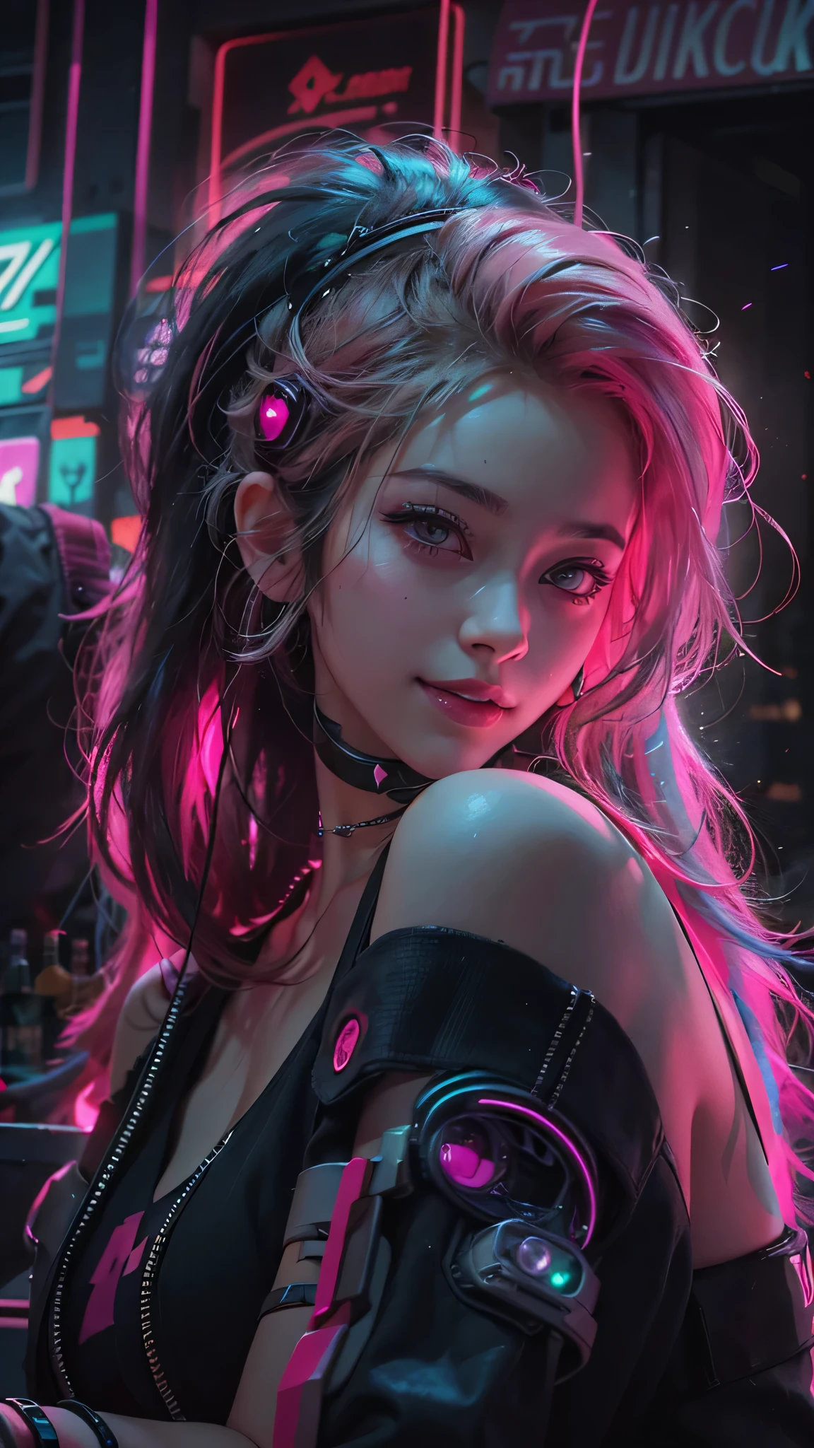a girl with a lollipop heart shaped lollipop lollipop lollipop lollipop lollipop lollipop lollipop lolli, rossdraws cartoon vibrant, decora inspired illustrations, candy girl, dreamy colorful cyberpunk colors, cute detailed digital art, cyberpunk art style, beeple and jeremiah ketner, anime vibes, rossdraws pastel vibrant, digital cyberpunk - anime art, neon digital art, digital cyberpunk anime art