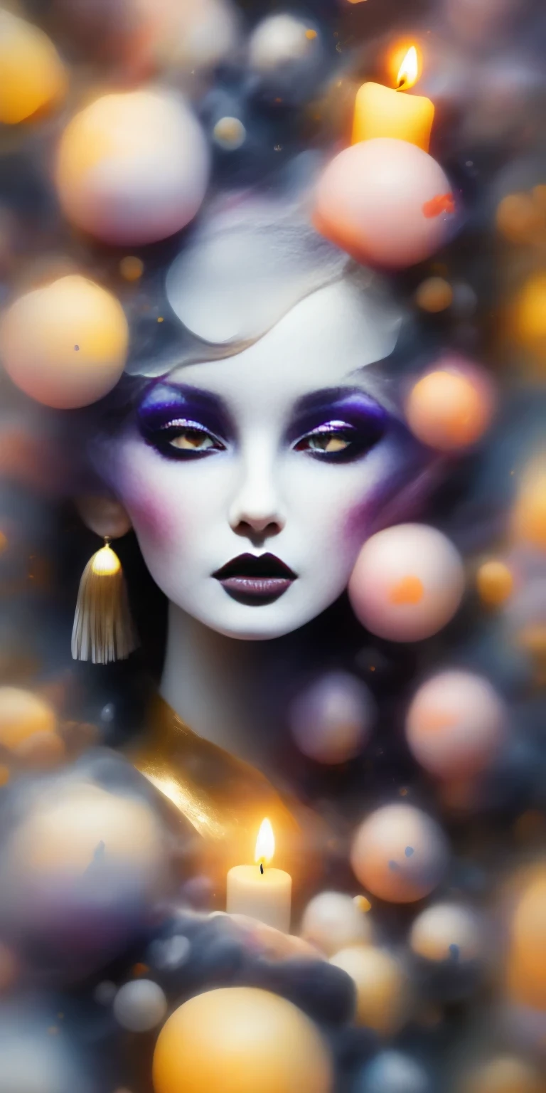 ((Midnight candlelight lighting)) ((beautiful & Perfect hot waist)) Unity 8k vampire witch girl ((perfect face shape, Perfect black lips, perfect nose, correct beautiful eyes, eyelash, skin pores, Detailed and complex iris textured surface in ZBrush)) A masterpiece of surrealism & Realistic beautiful young amazing anime, Pearly perfect skin (Colorful Fringe Short Bob) Indeed & Extremely detailed white cape combat jumpsuit & 8k scarf, full hd vines, The art of detail, Aesthetic, midnight halo, charm, shadow, Developed by Unreal Engine 5, Ultra-sharp focus, Artwork by Alberto Seveso, Science fiction, intricate artwork, golden ratio, epic, HR fixture style, Very detailed, Full of energy, Ultra HD 8K